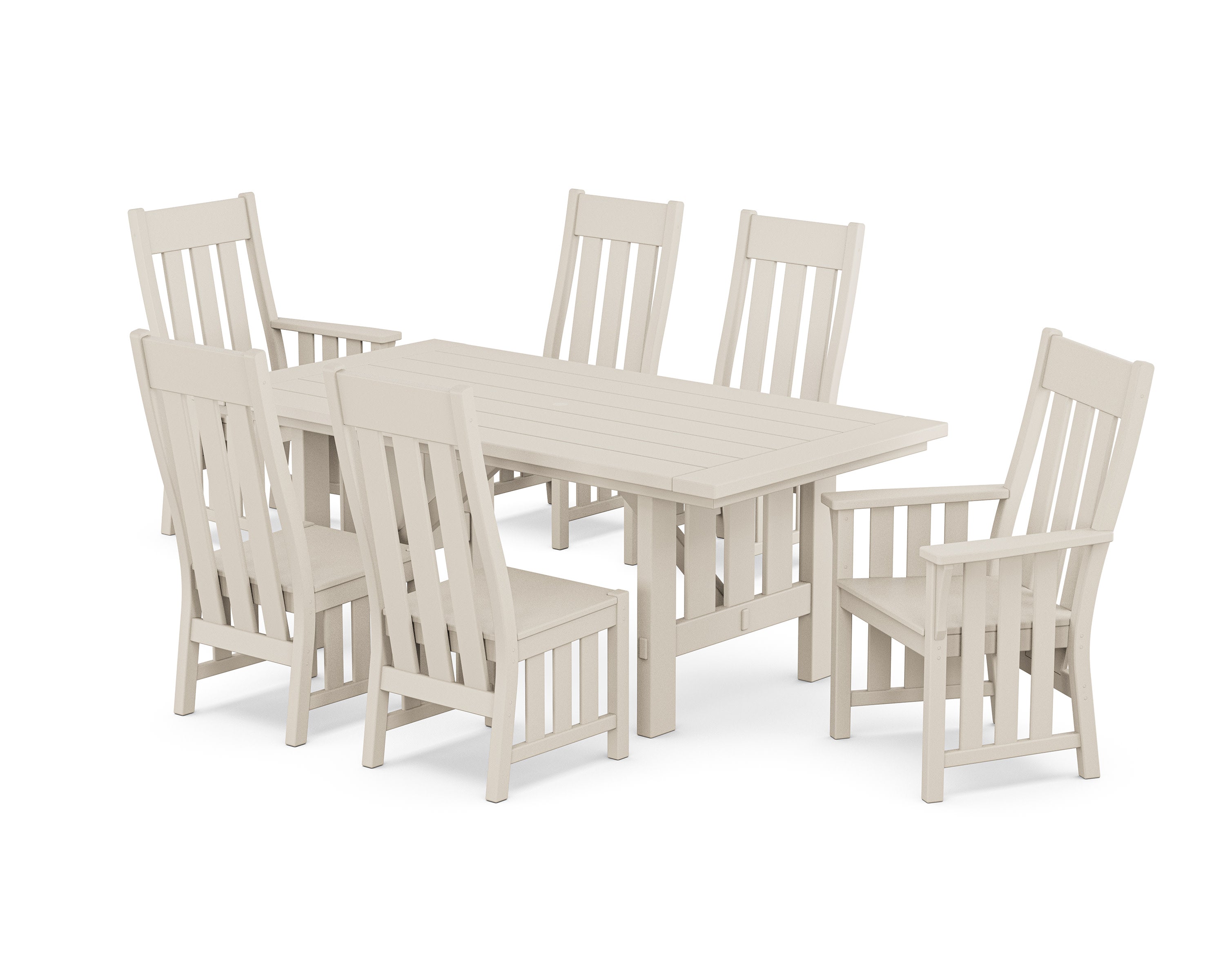 Acadia 7-Piece Dining Set in Sand