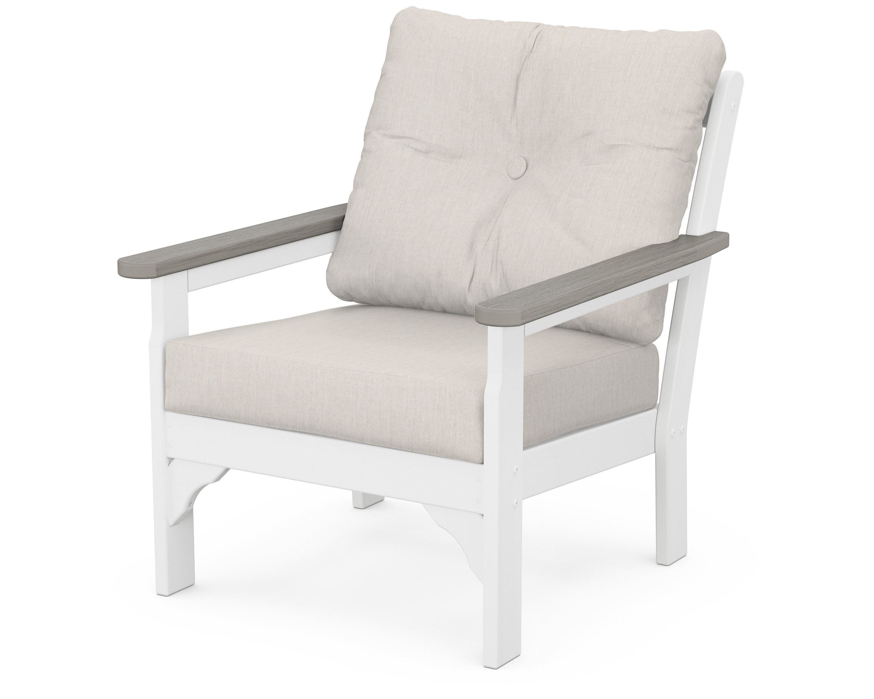 Vineyard Deep Seating Chair in White / Driftwood / Cast Ash