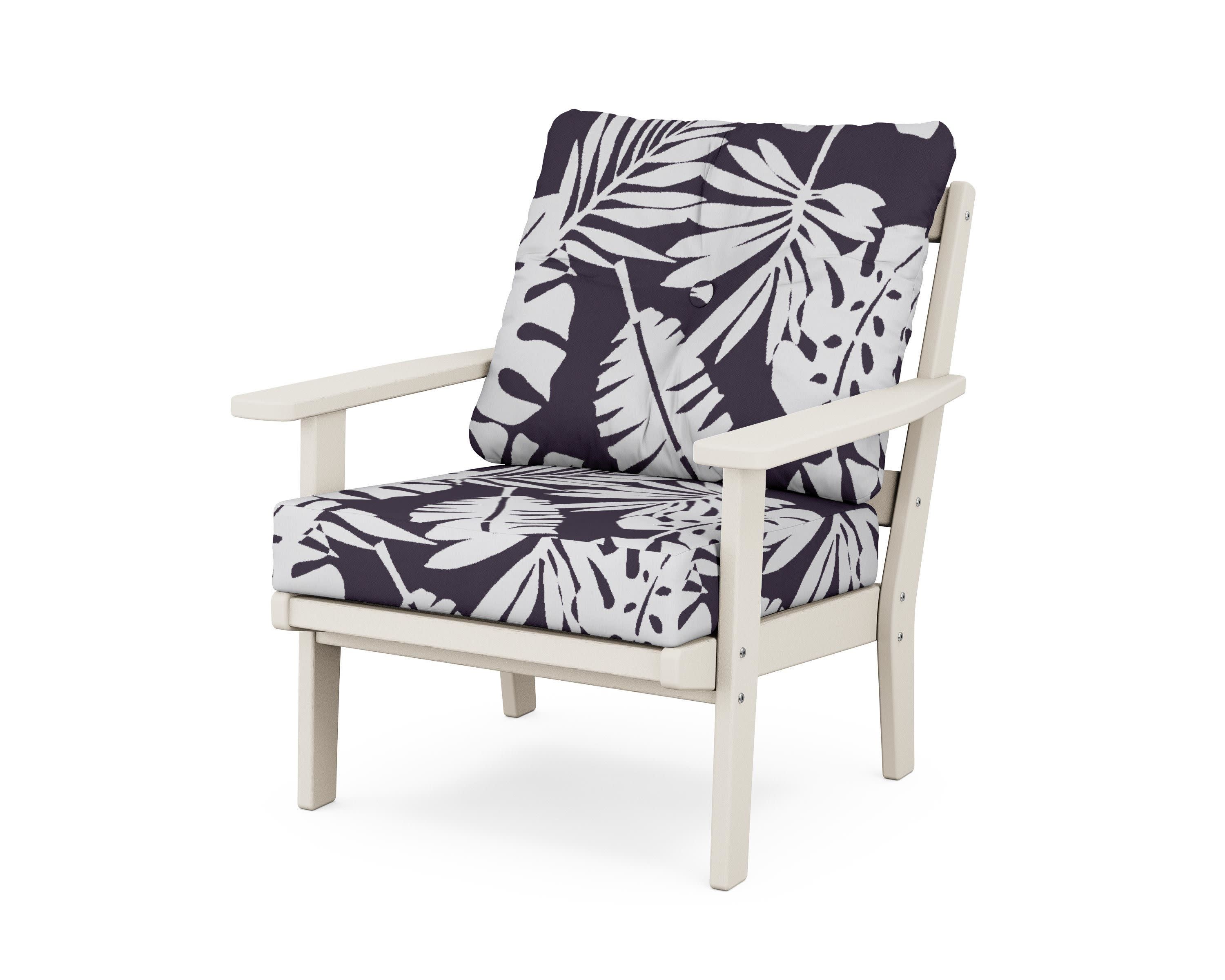 Oxford Deep Seating Chair in Sand / Leaf Navy