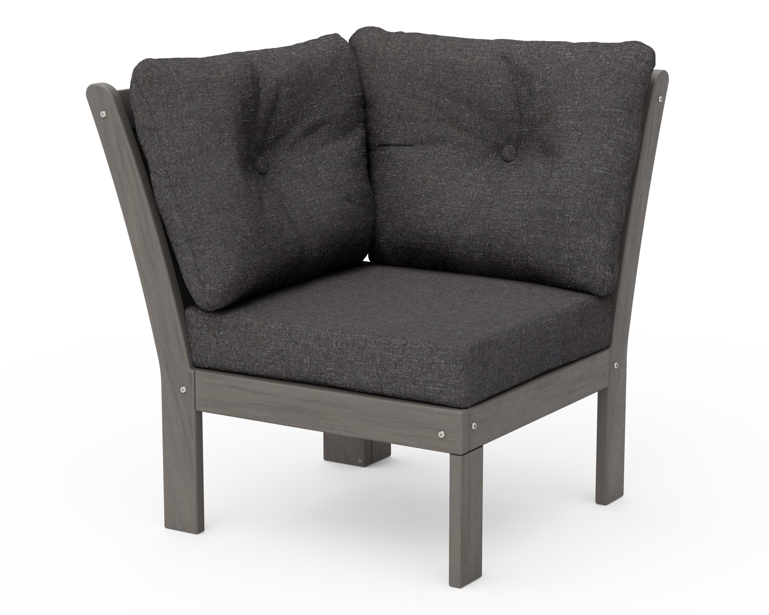 Vineyard Modular Corner Chair in Driftwood / Ash Charcoal