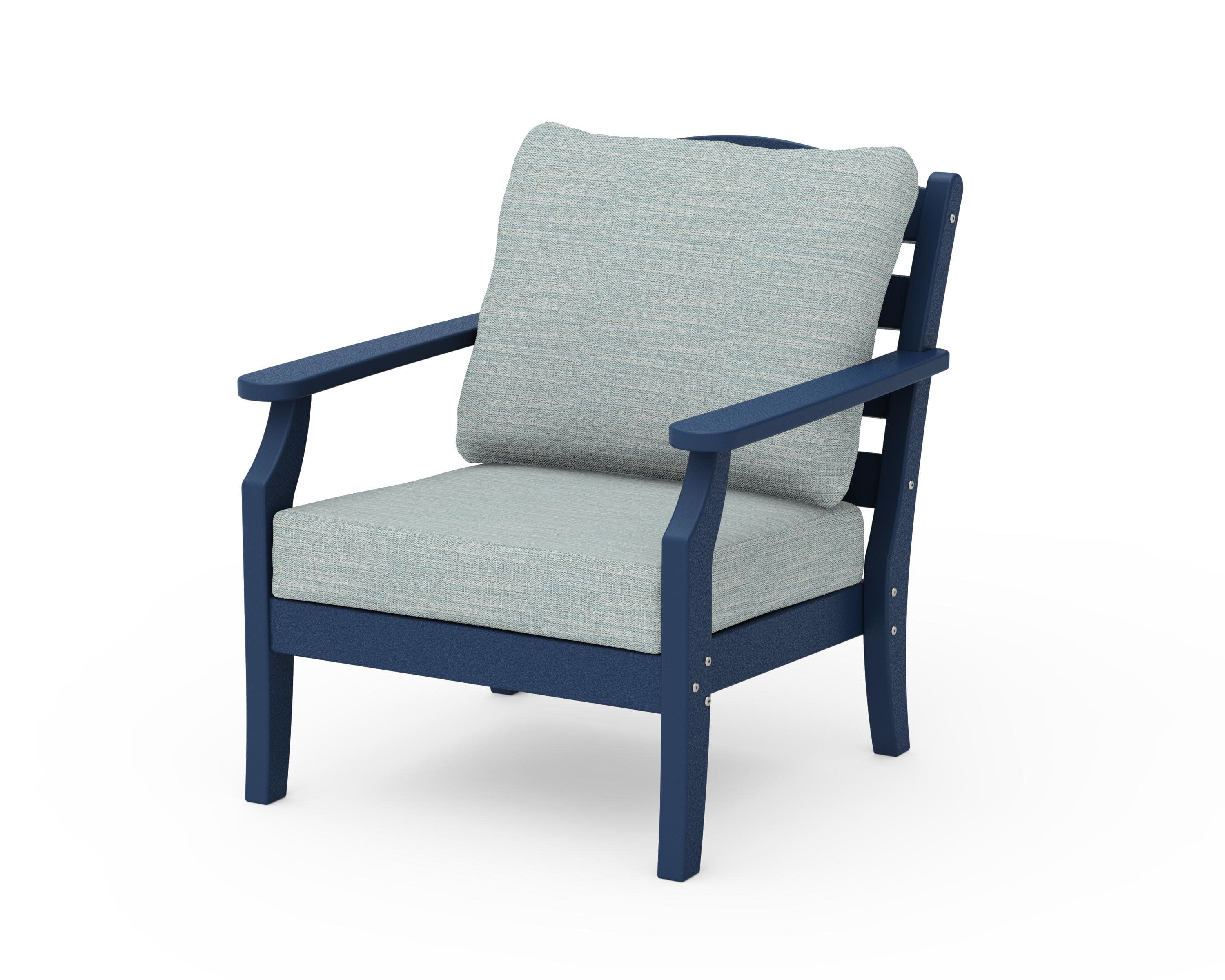 Savannah Deep Seating Chair in Navy / Soothe Mist