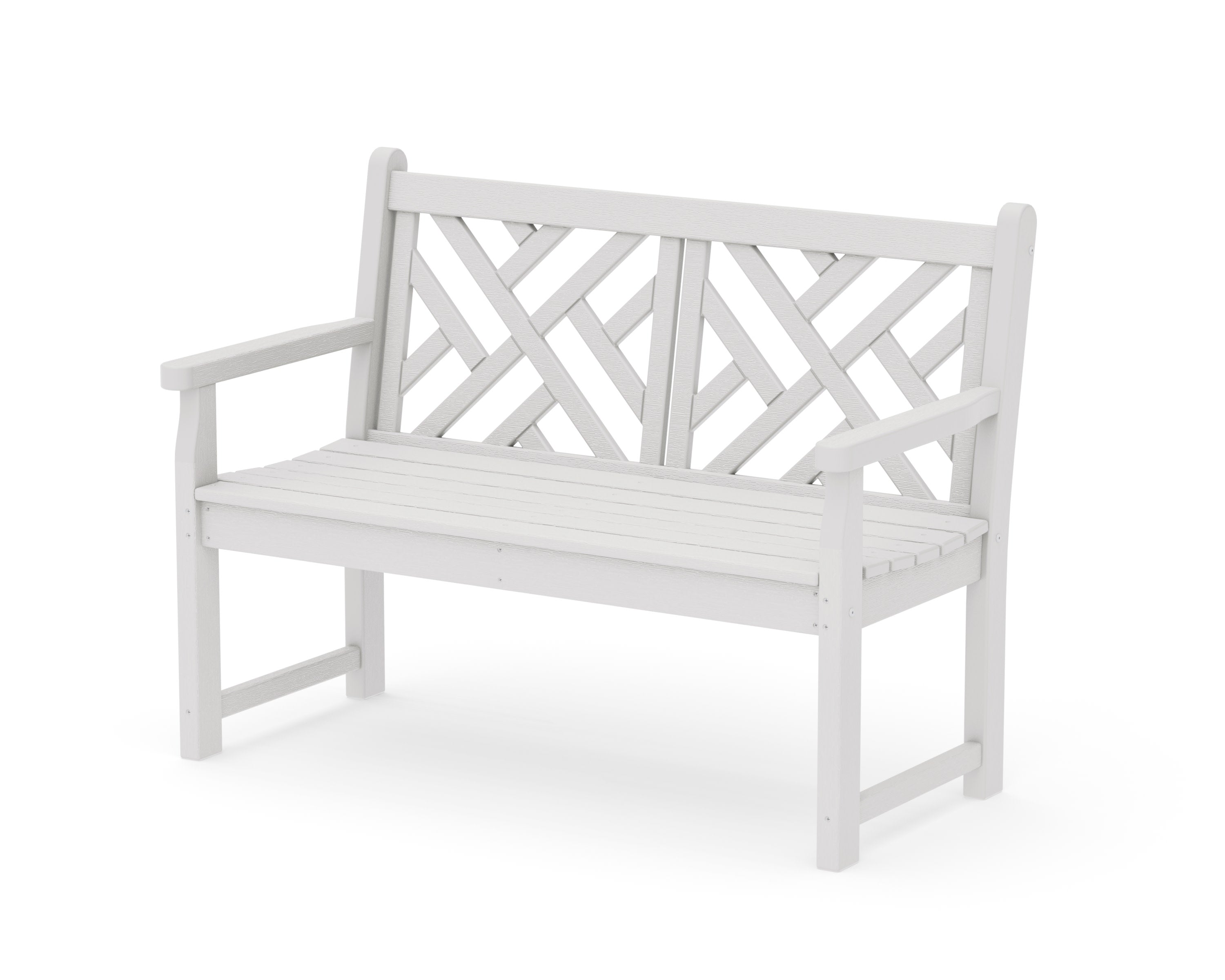 Chippendale 48" Bench in Vintage White