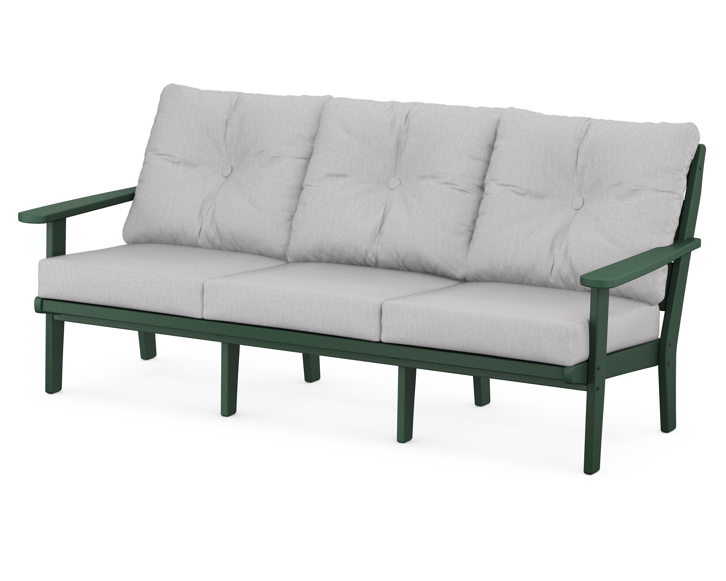 Lakeside Deep Seating Sofa in Green / Granite