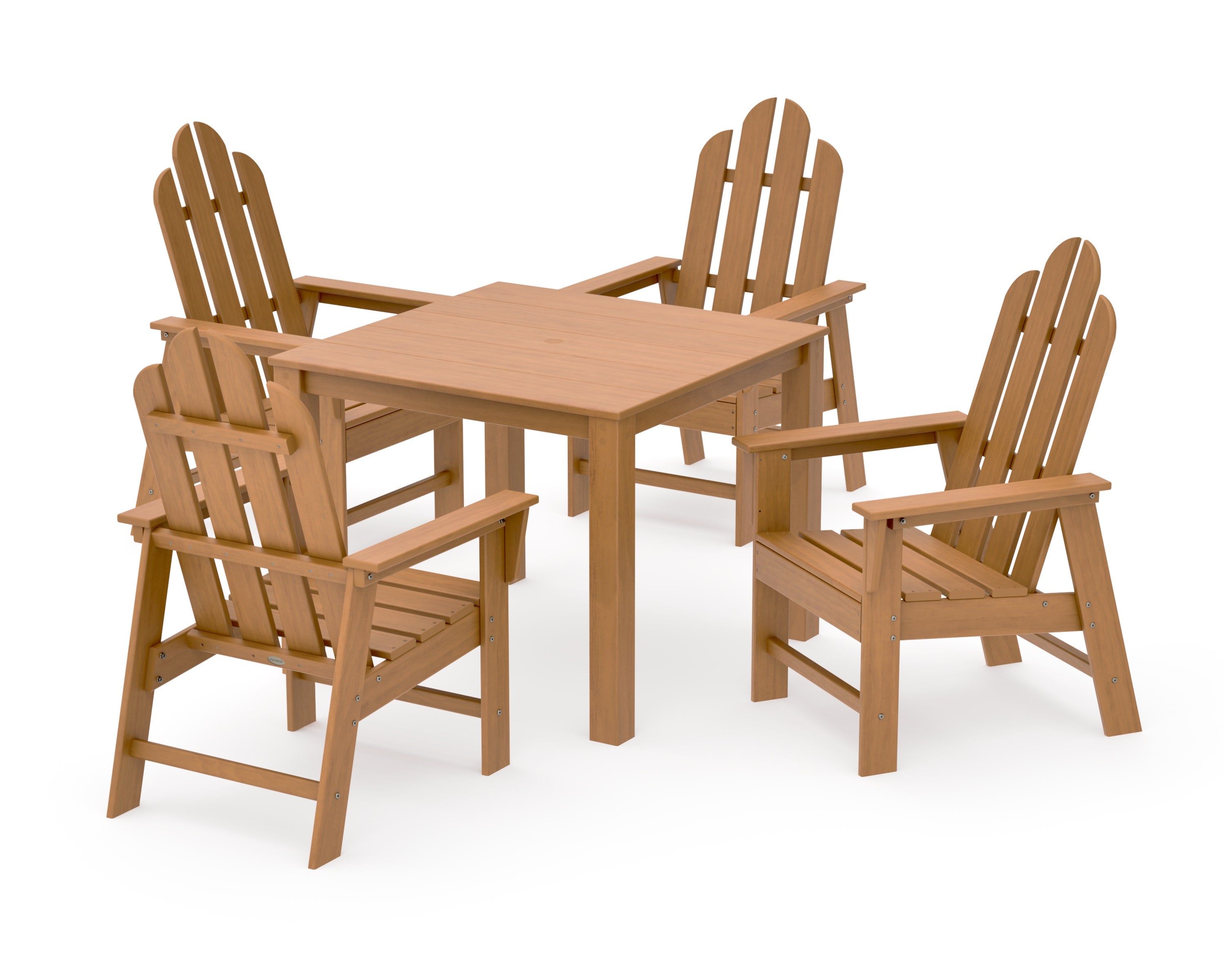 Long Island 5-Piece Parsons Dining Set in Natural