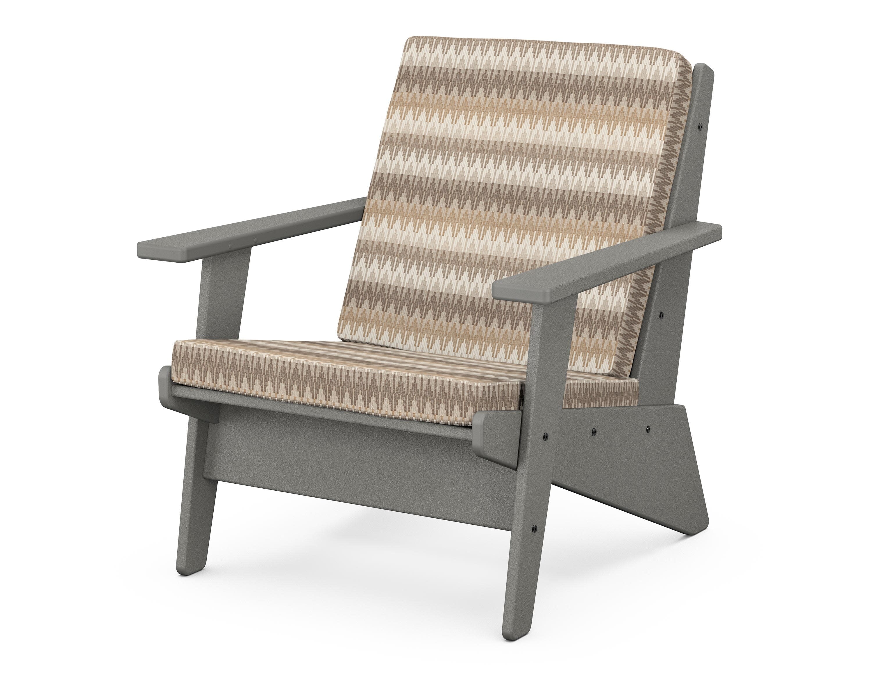 Riviera Modern Lounge Chair in Slate Grey / Valley Dune