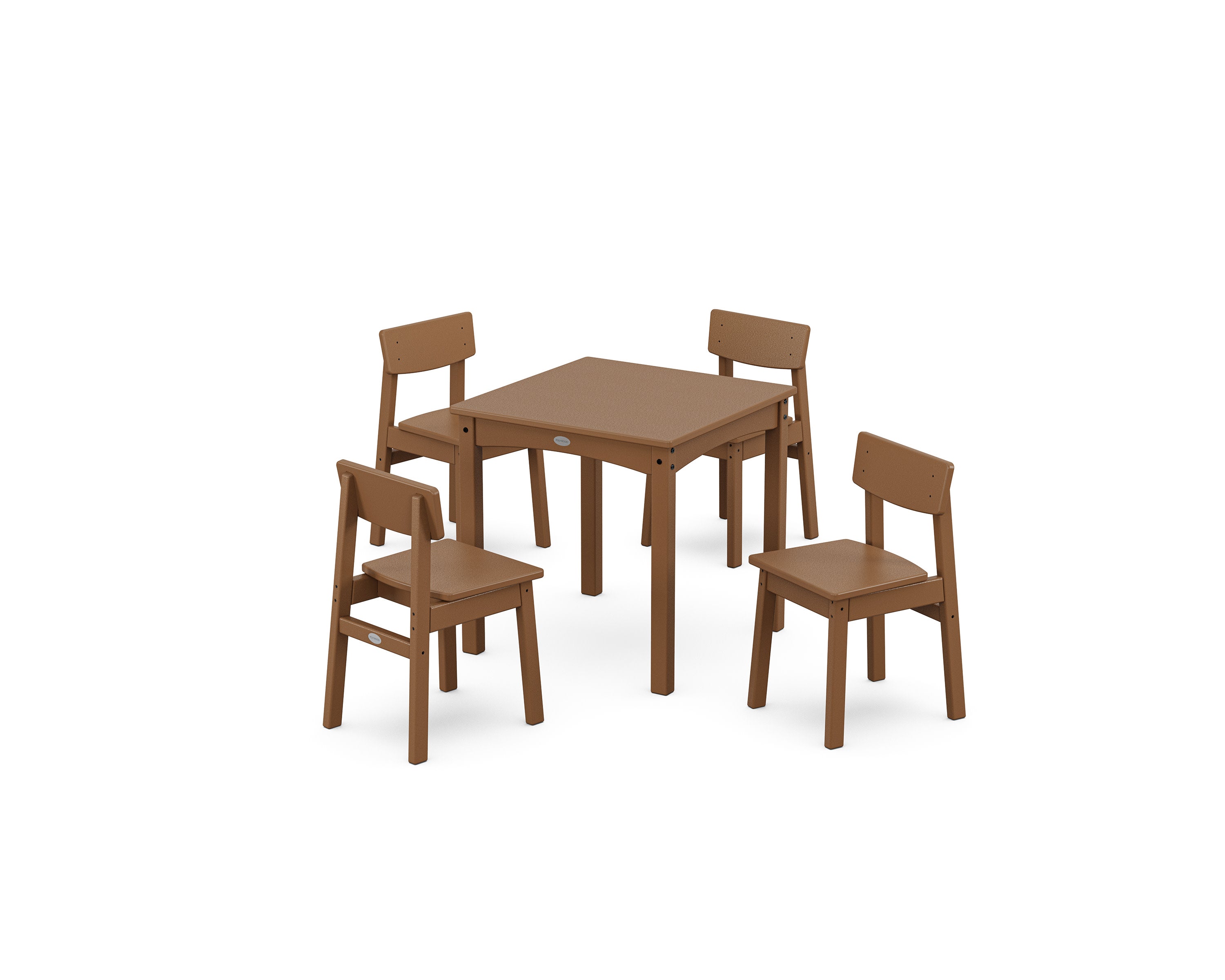 Modern Studio Kids 5-Piece Dining Set in Teak
