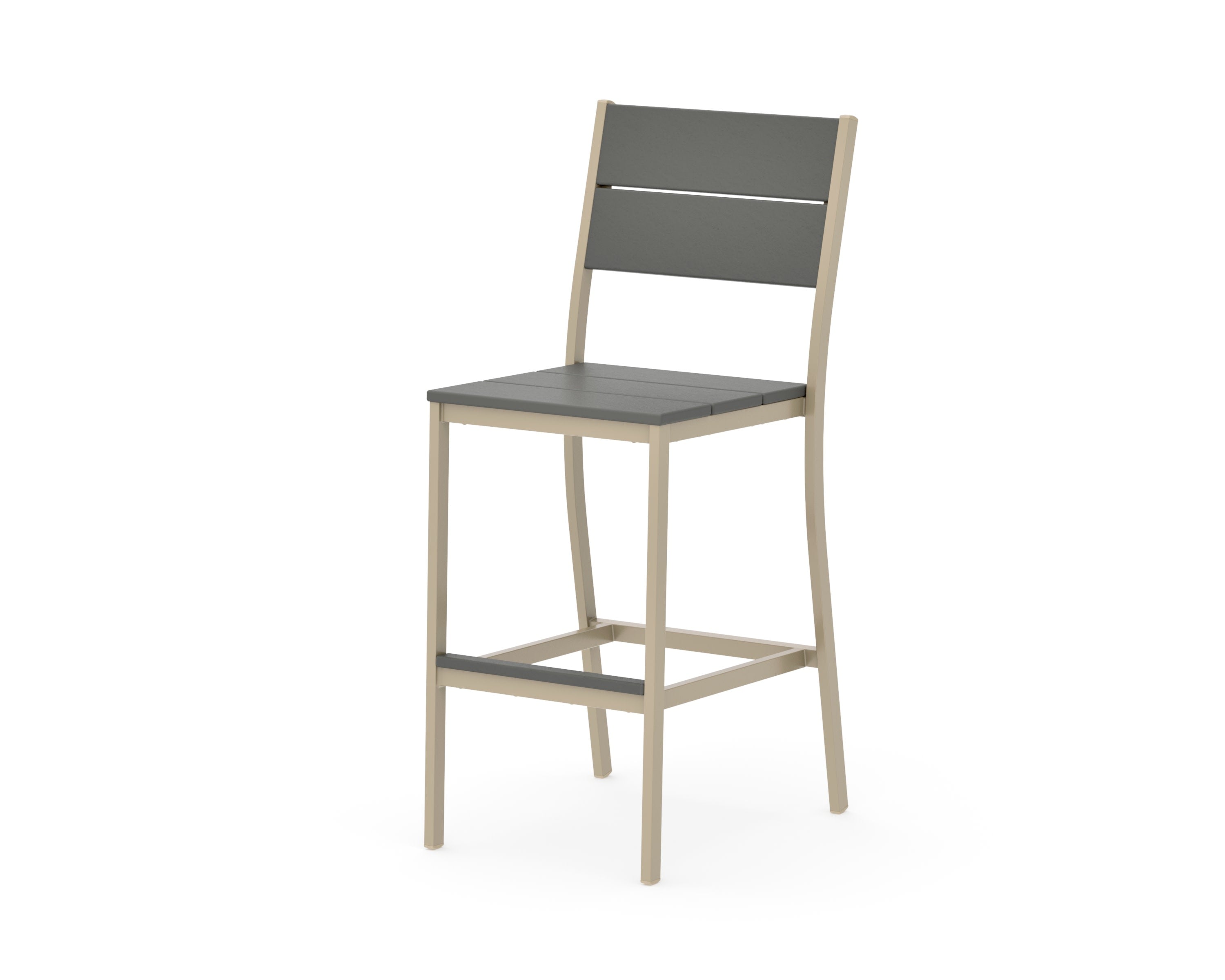 Main Street Bar Side Chair in Sand / Slate Grey
