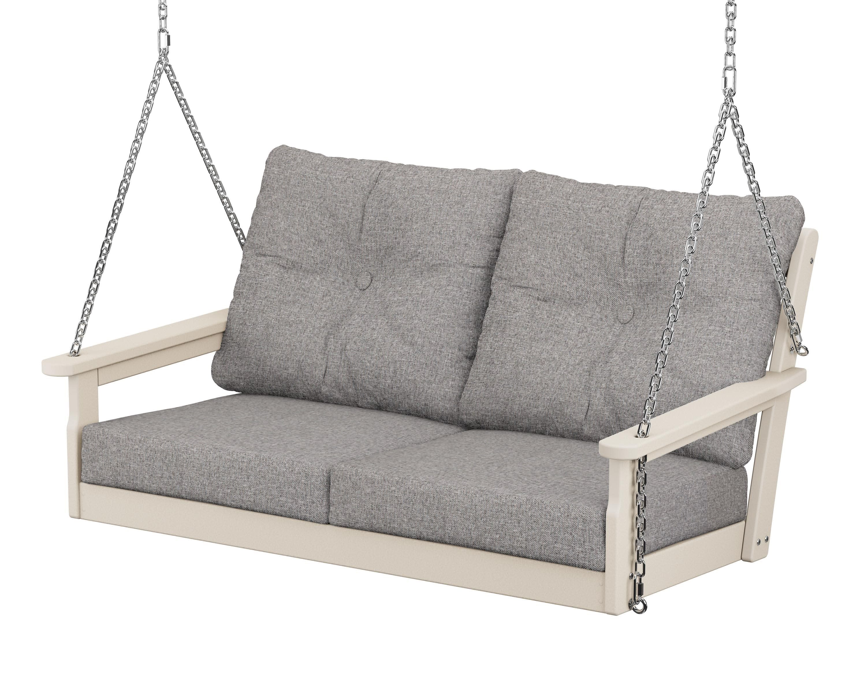 Vineyard Deep Seating Swing in Sand / Grey Mist