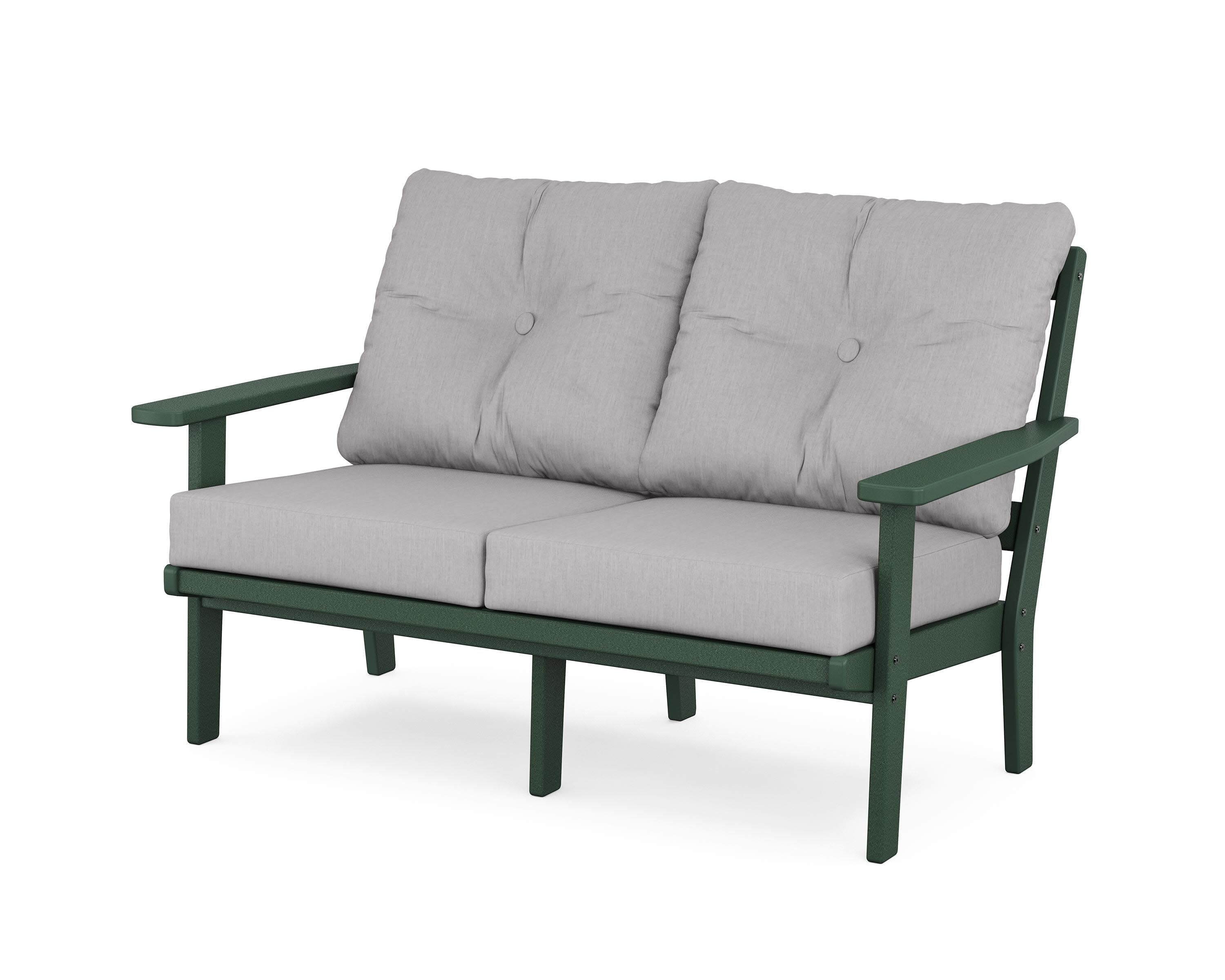 Prairie Deep SeatingLoveseat in Green / Granite