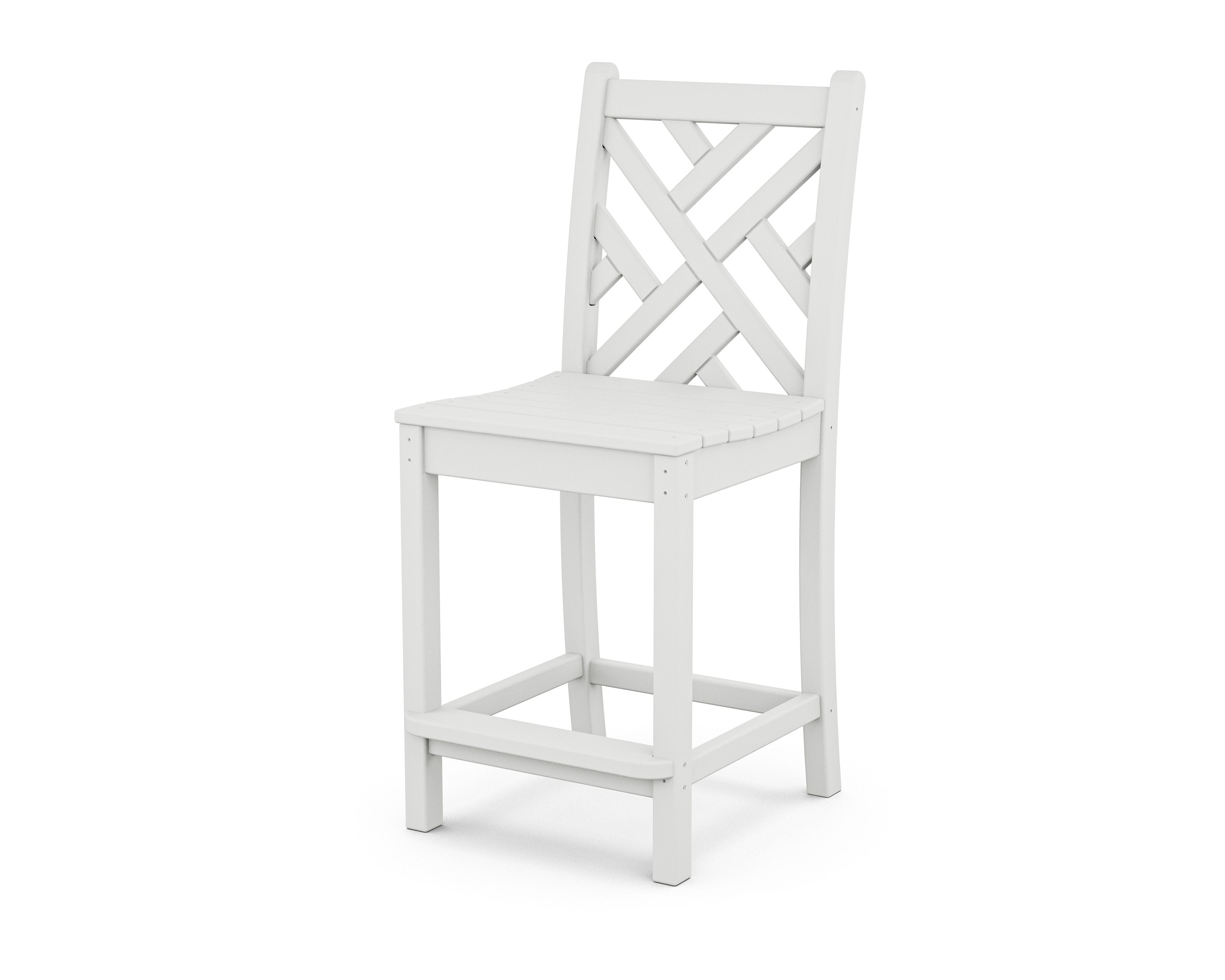 Chippendale Counter Side Chair in White