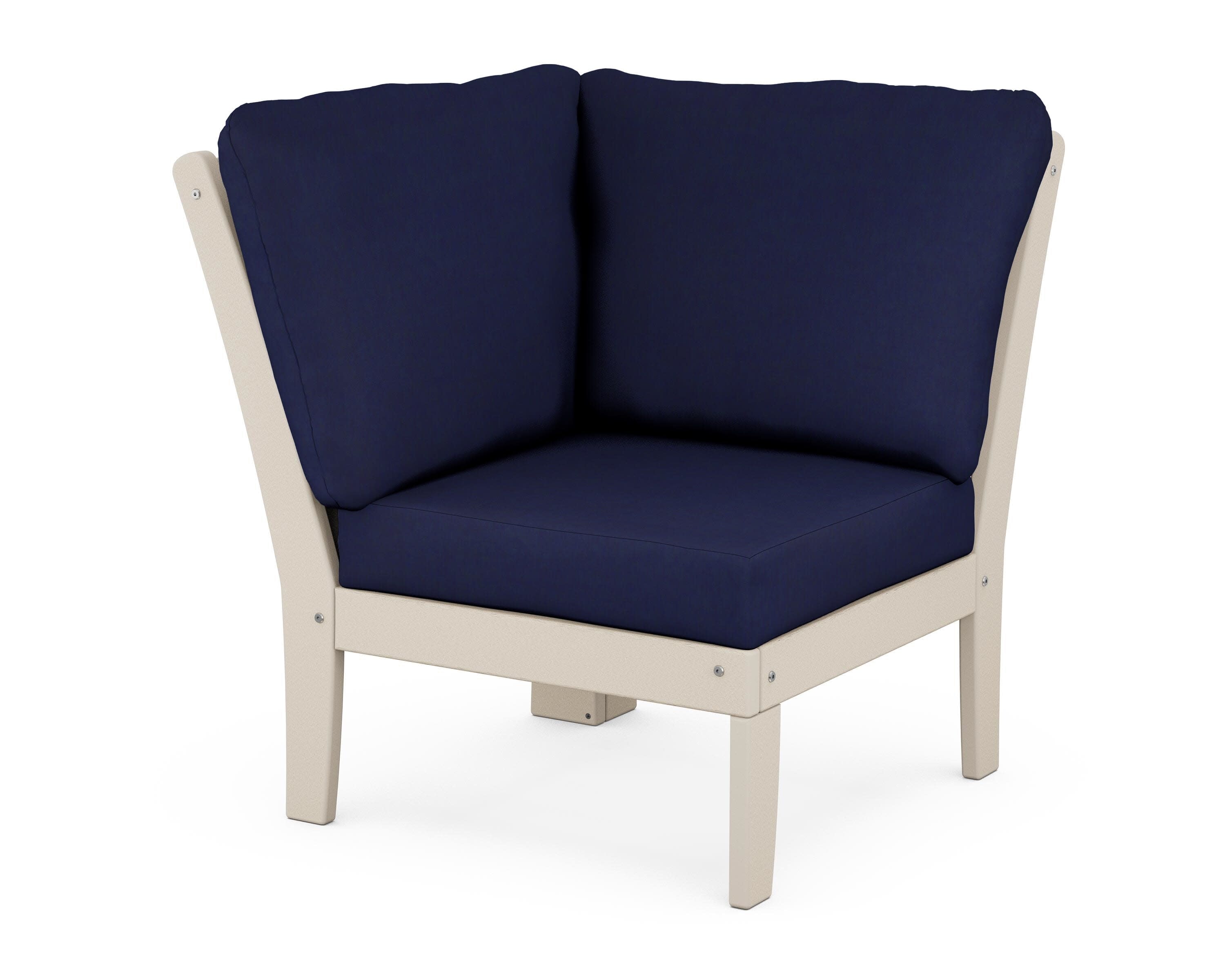 Braxton Modular Corner Chair in Sand / Navy