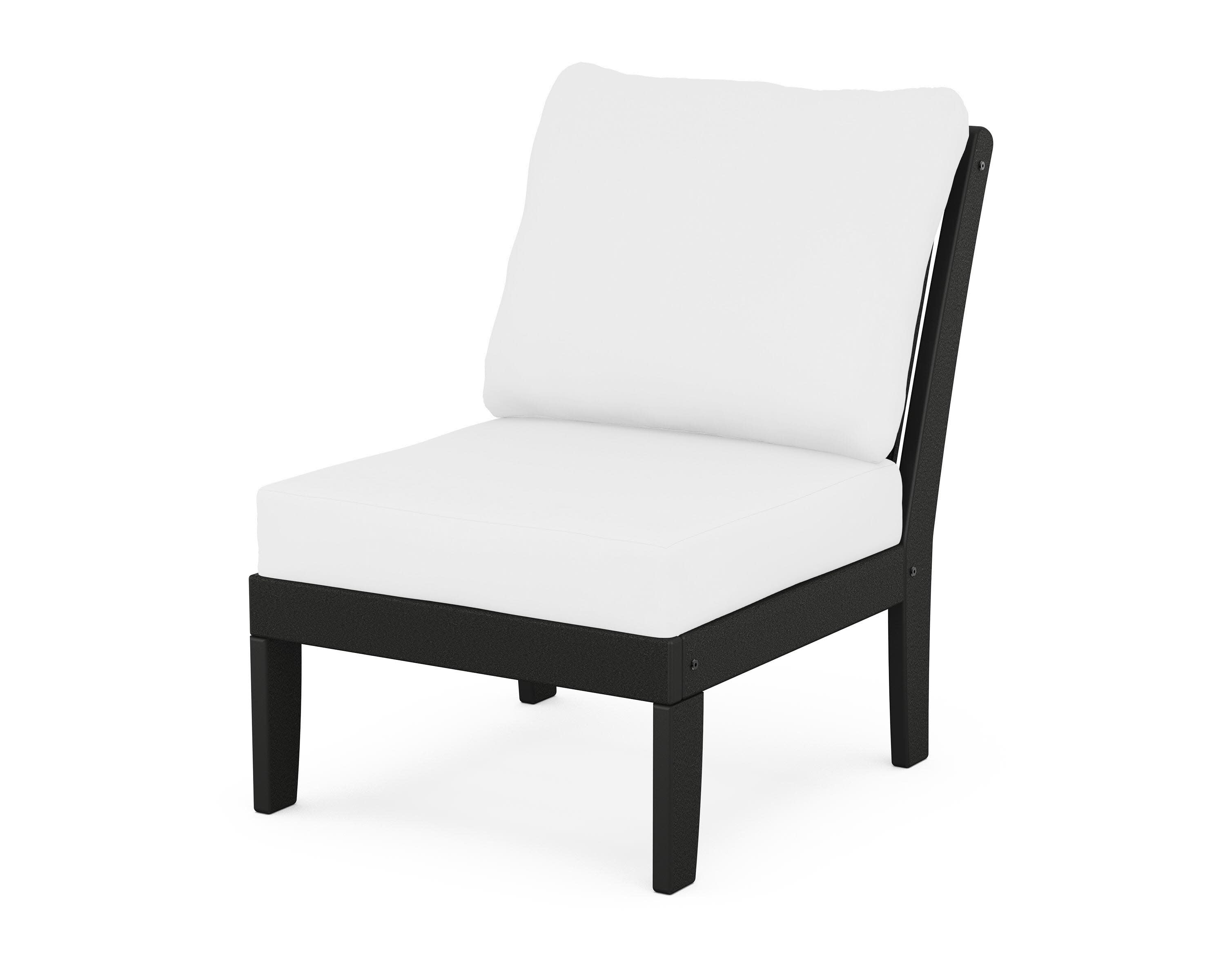 Braxton Modular Armless Chair in Black / Natural