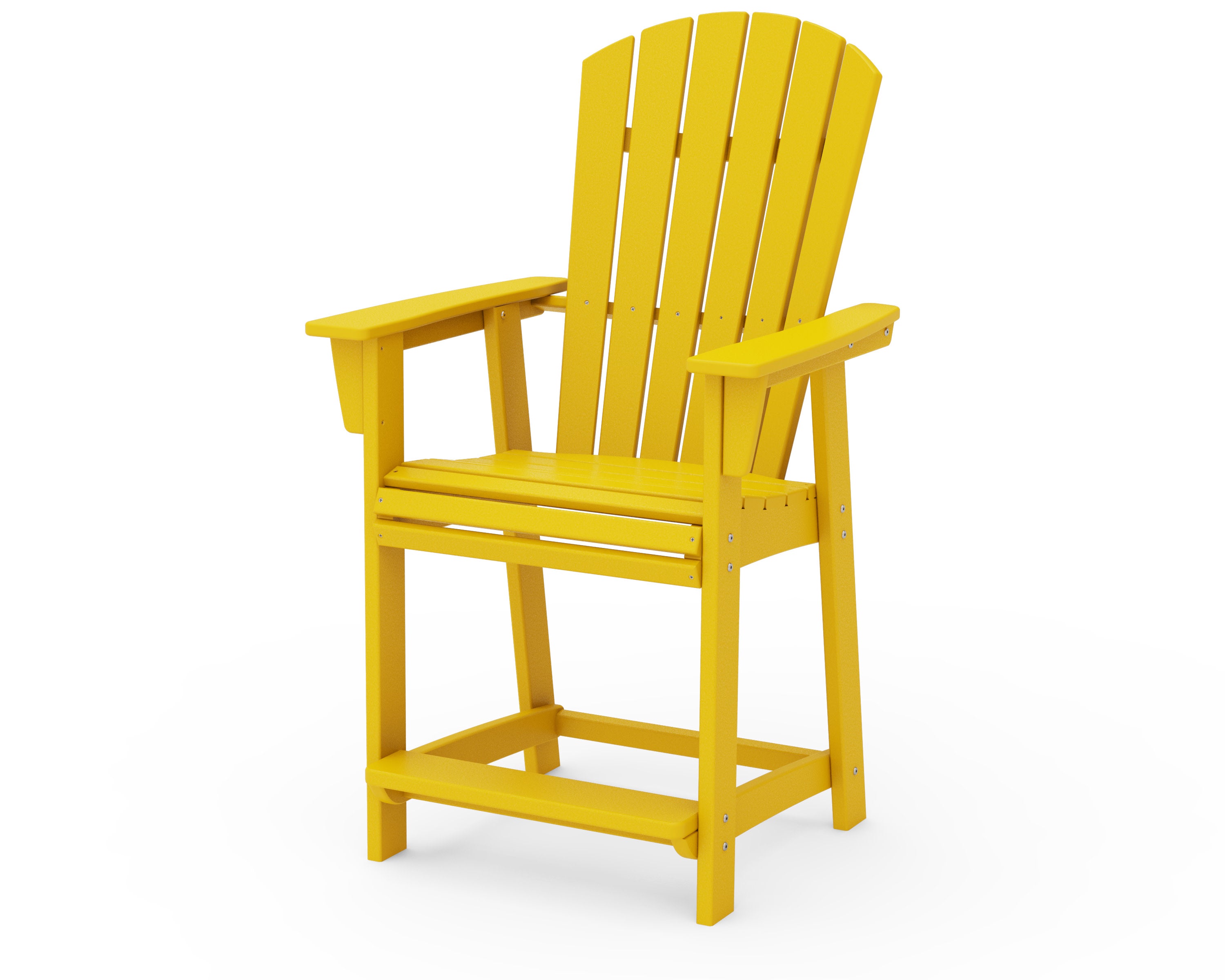 Nautical Curveback Adirondack Counter Chair in Lemon