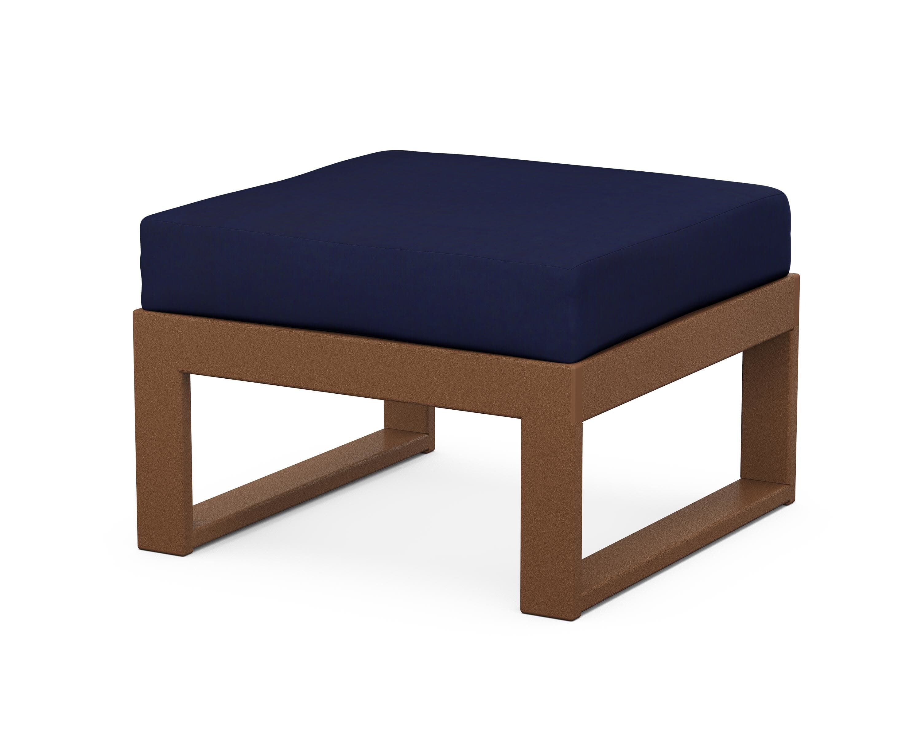 Modular Ottoman - Modern in Teak / Navy