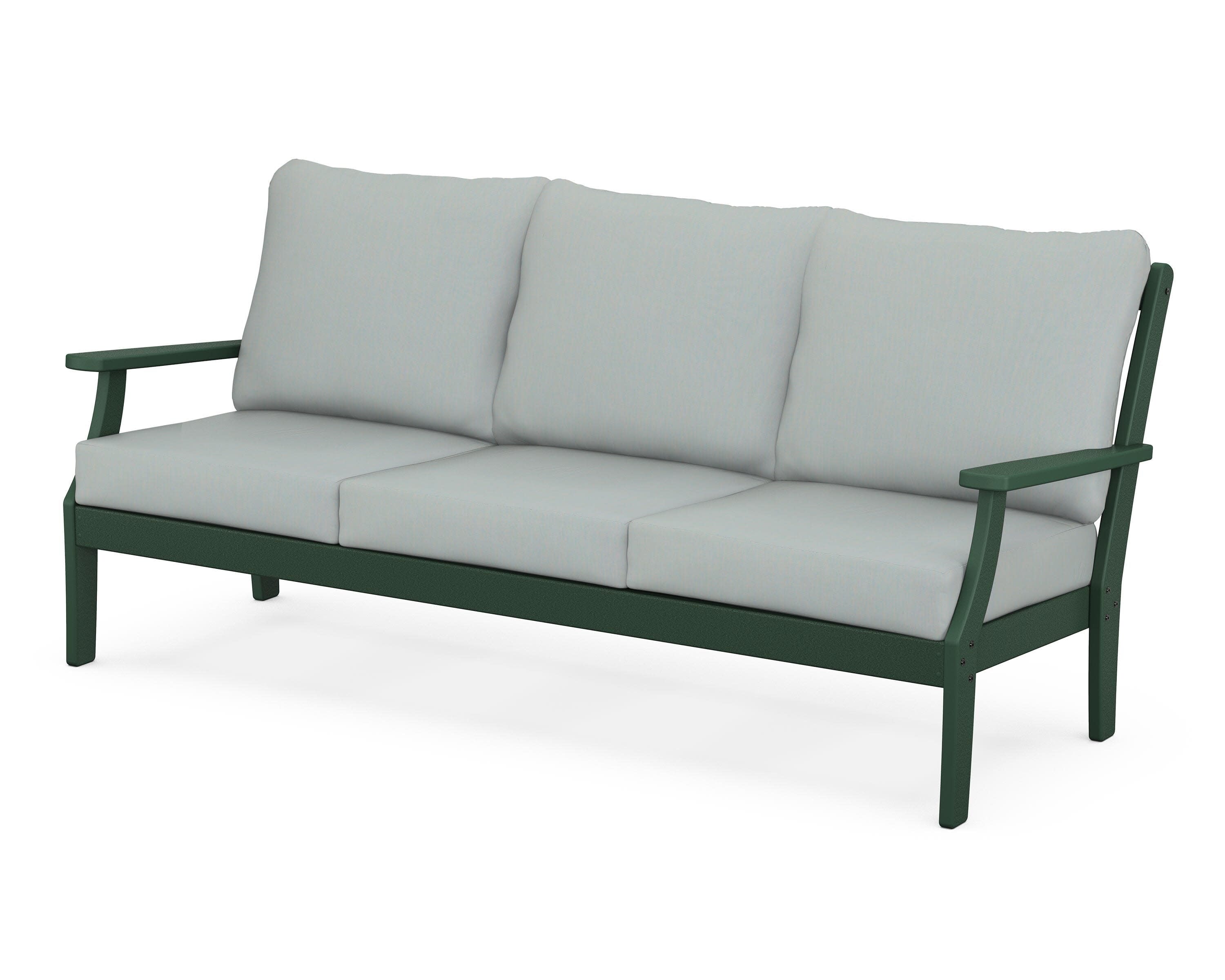 Braxton Deep Seating Sofa in Green / Spa