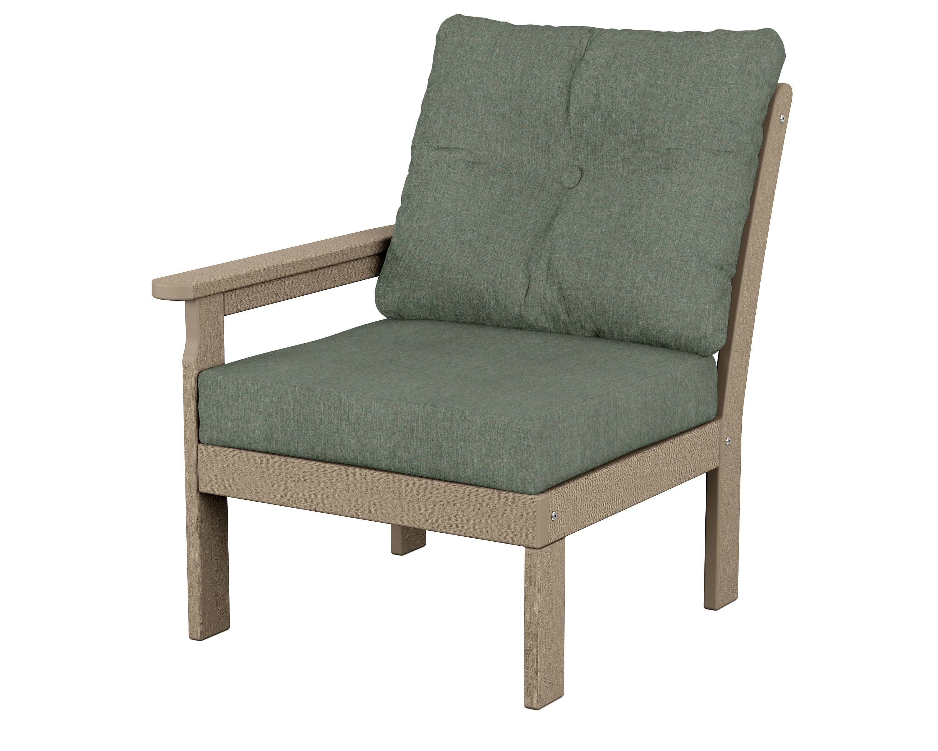 Vineyard Modular Left Arm Chair in Vintage Sahara / Cast Sage