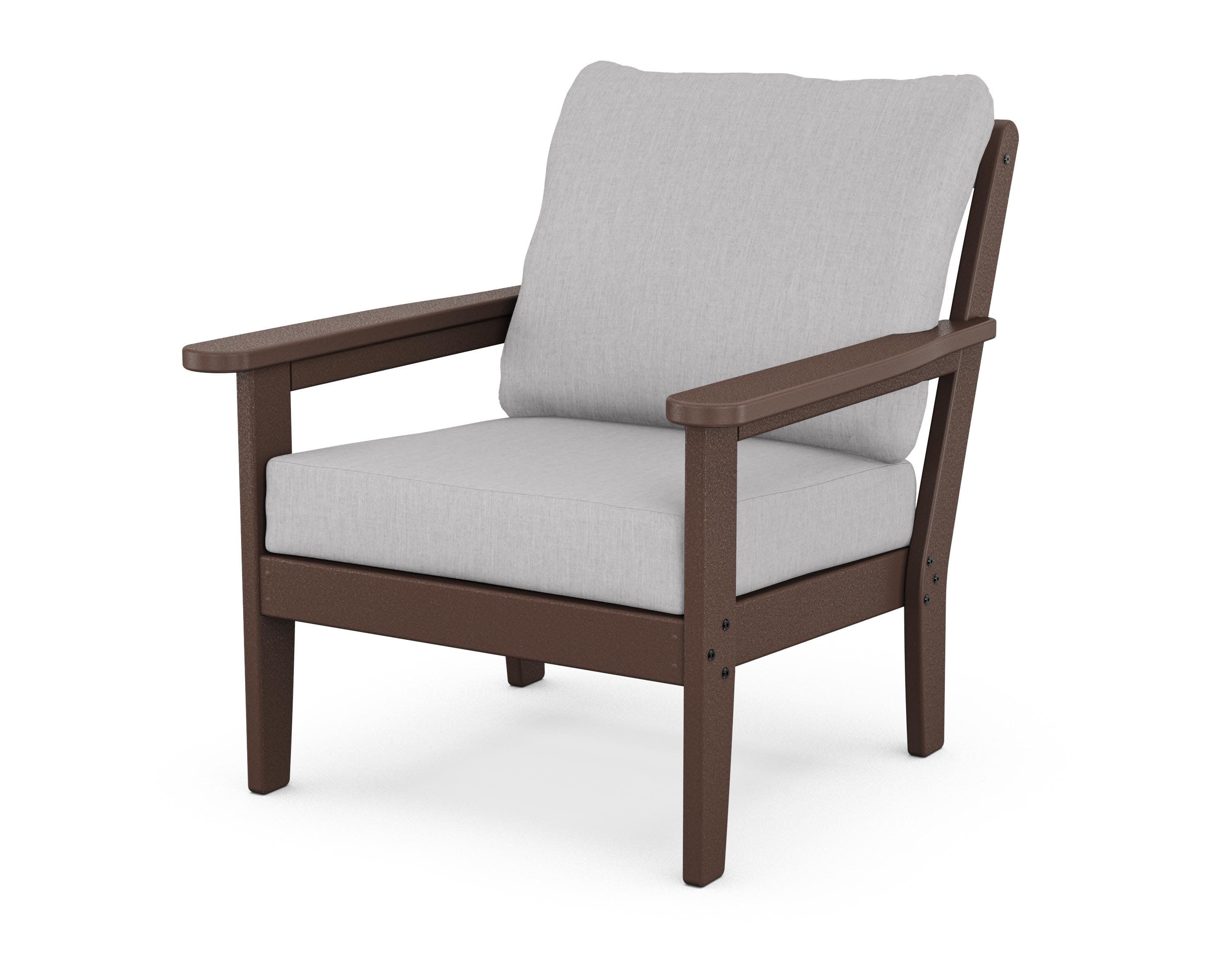 Cottage Deep Seating Chair in Mahogany / Granite