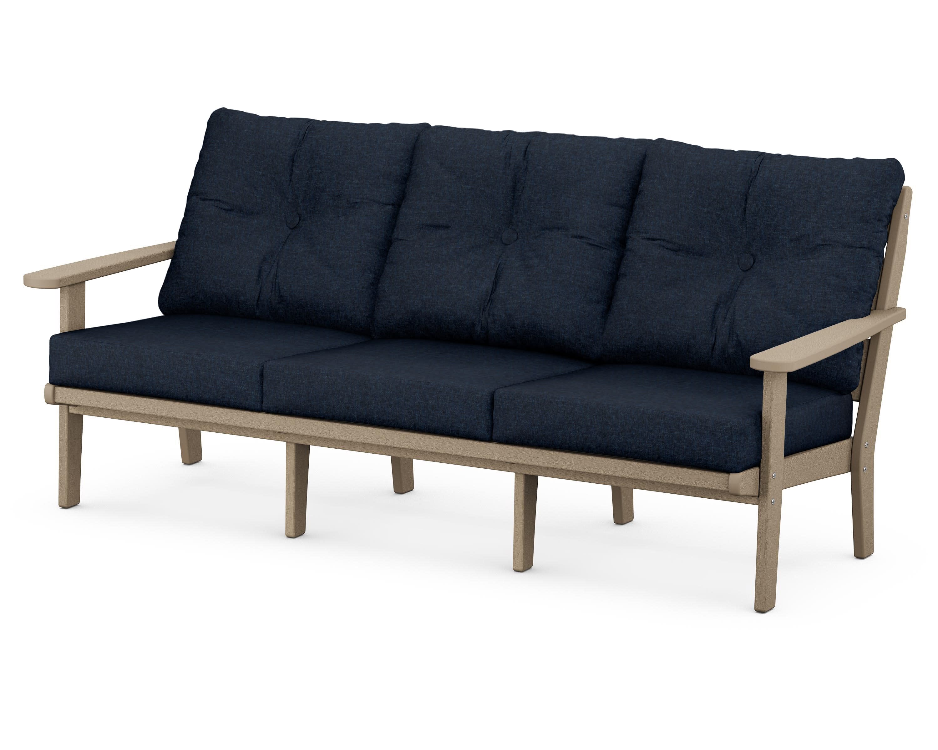 Lakeside Deep Seating Sofa in Vintage Sahara / Marine Indigo