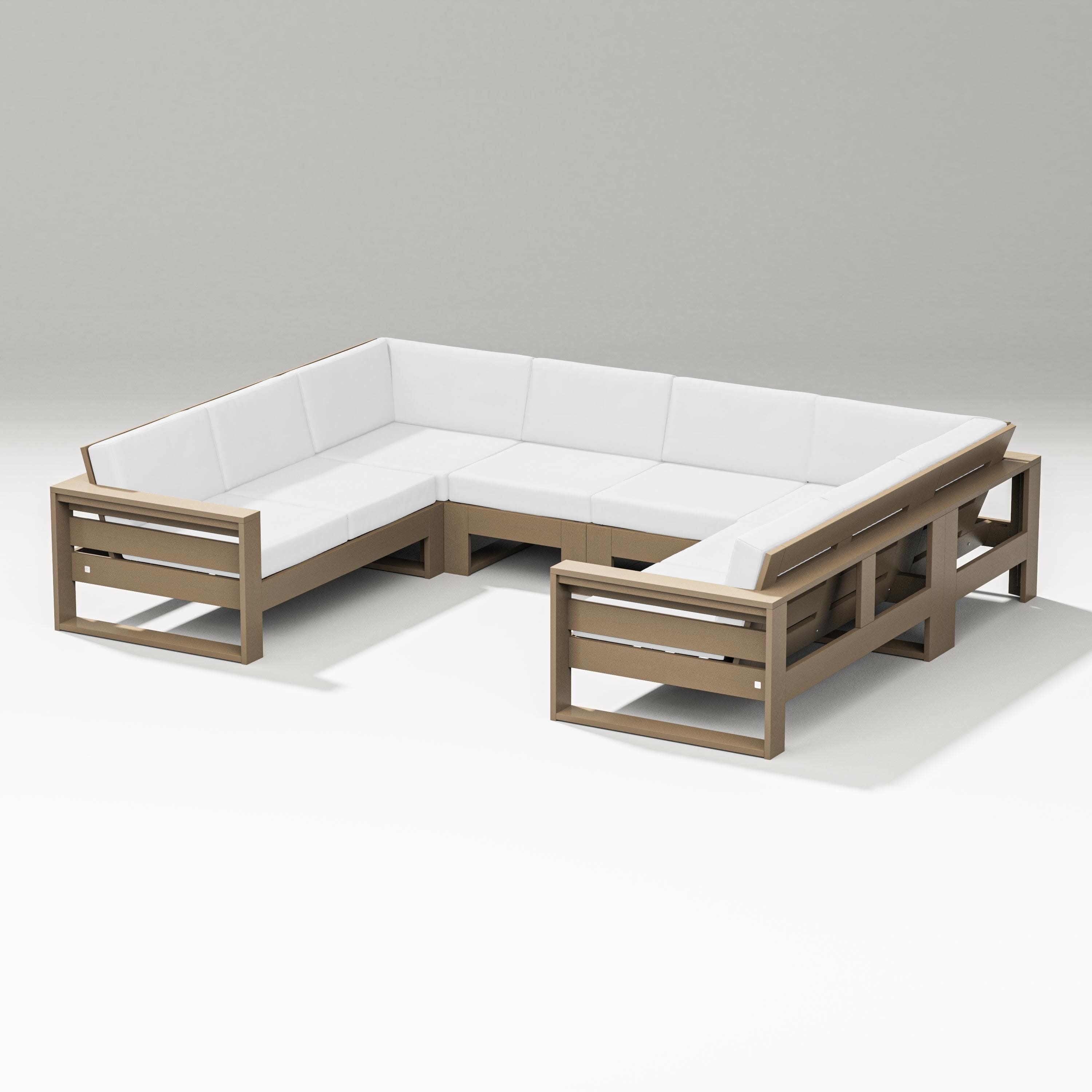 Latitude U-Shaped Sectional in Vintage Sahara / Natural