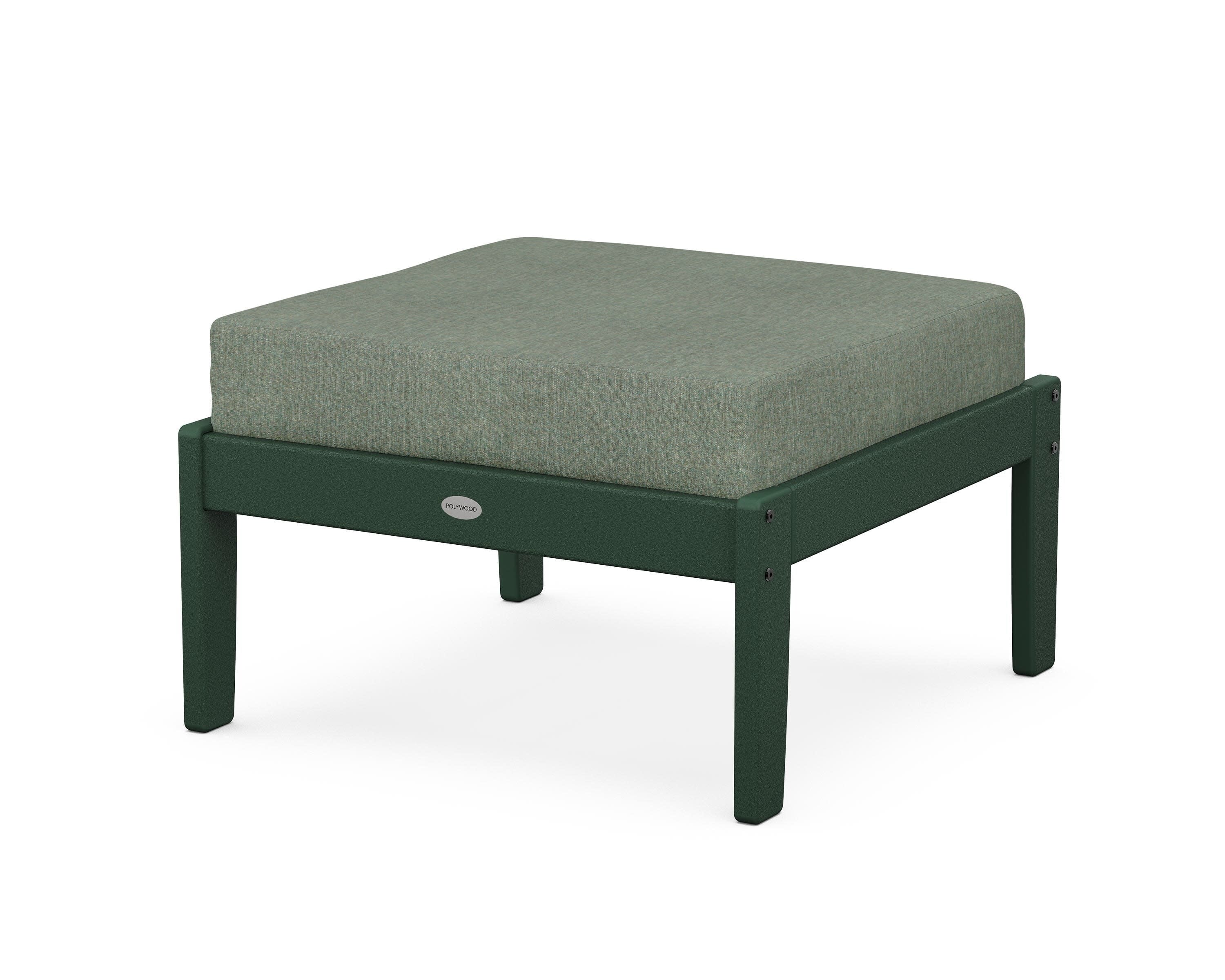 Braxton Deep Seating Ottoman in Green / Cast Sage