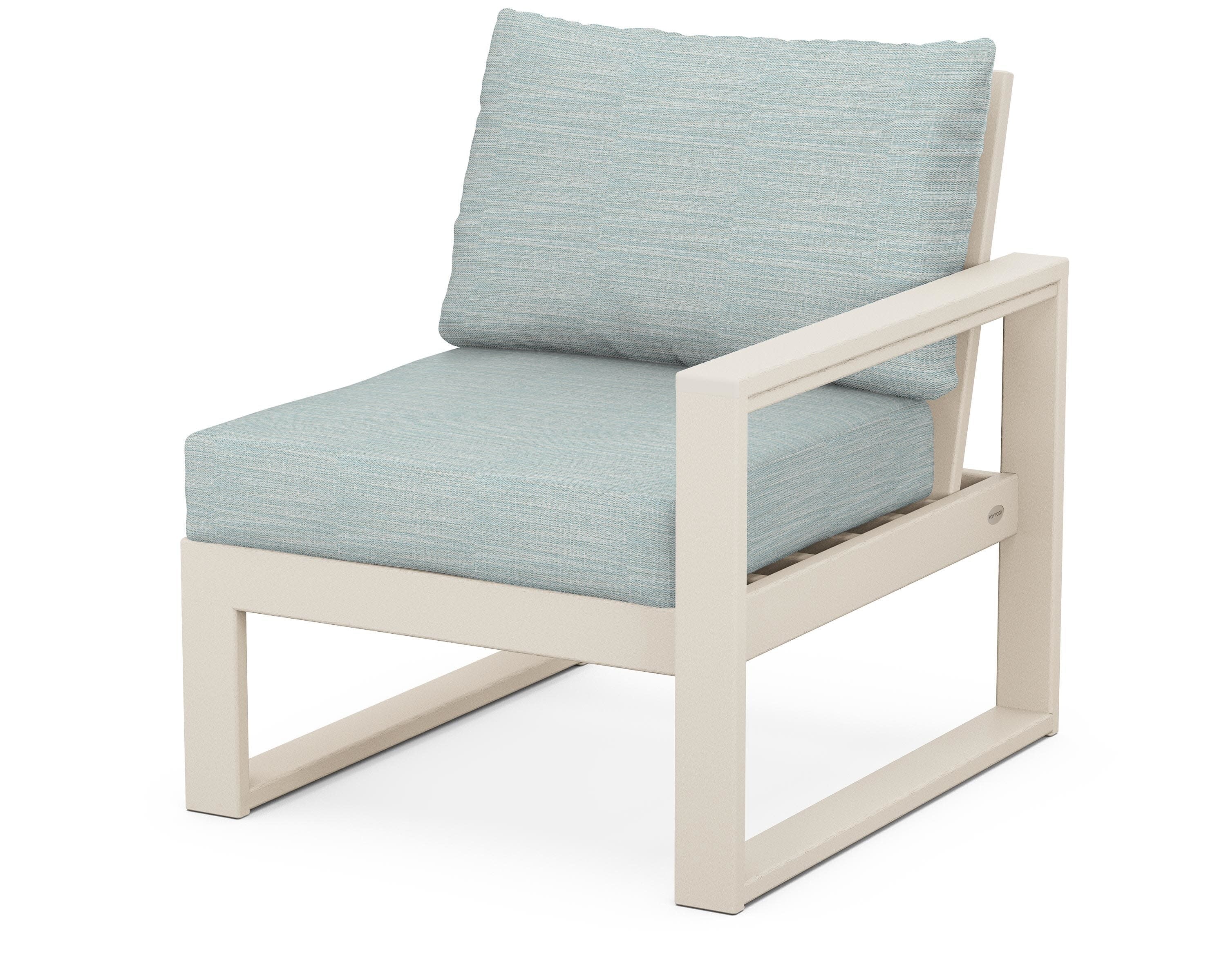 EDGE Modular Right Arm Chair in Sand / Soothe Mist