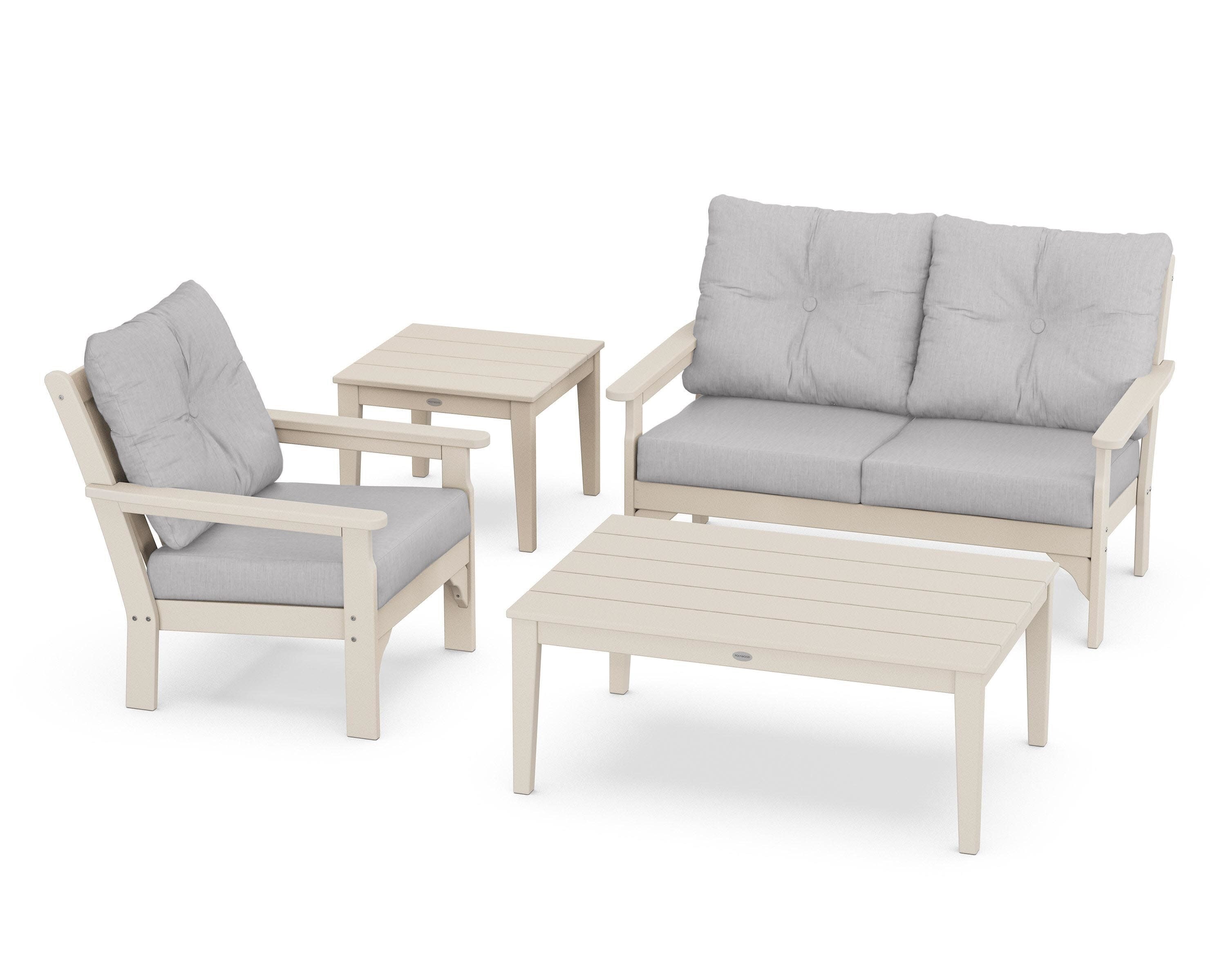 Vineyard 4-Piece Deep Seating Set in Sand / Granite
