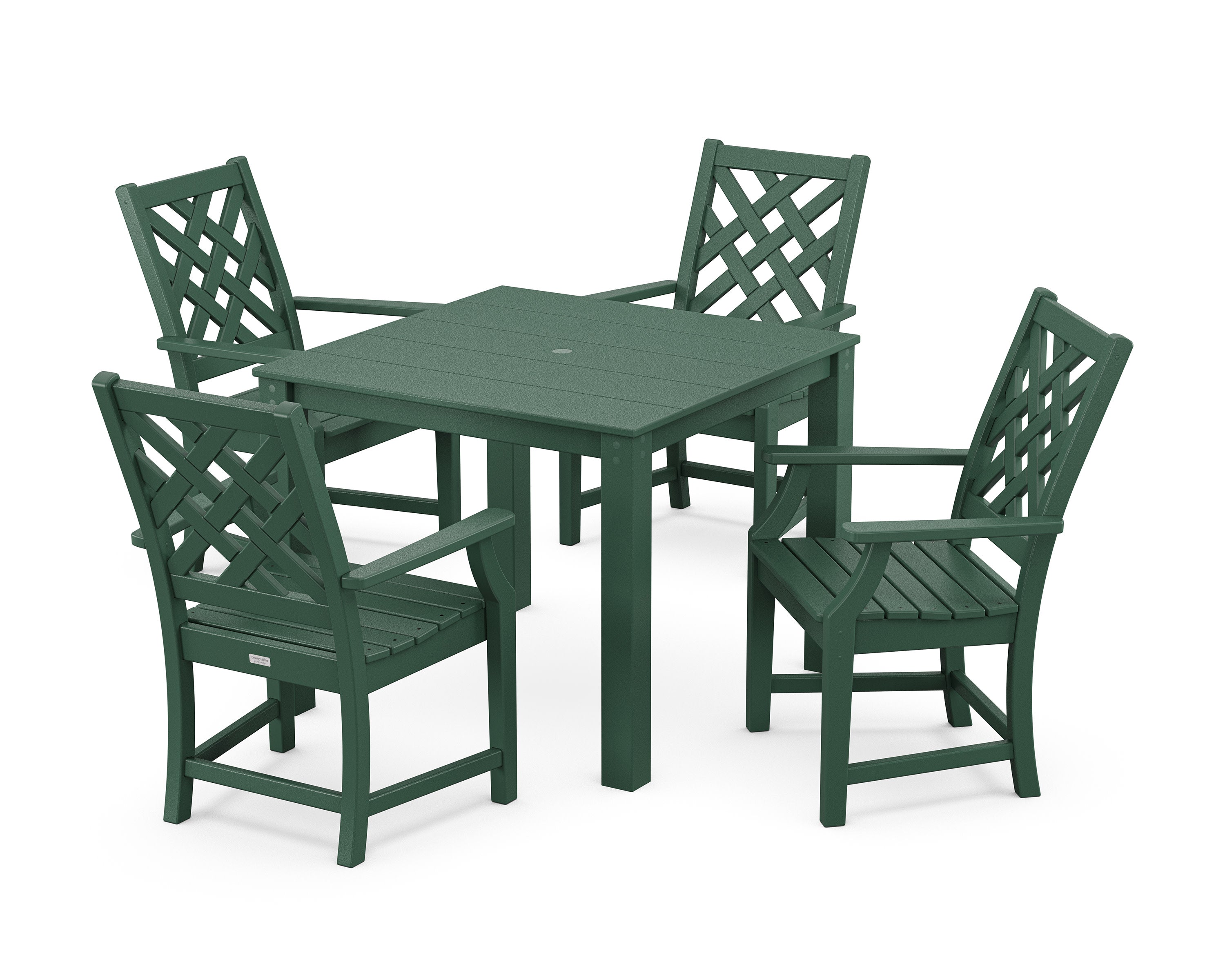 Wovendale 5-Piece Parsons Dining Set in Green