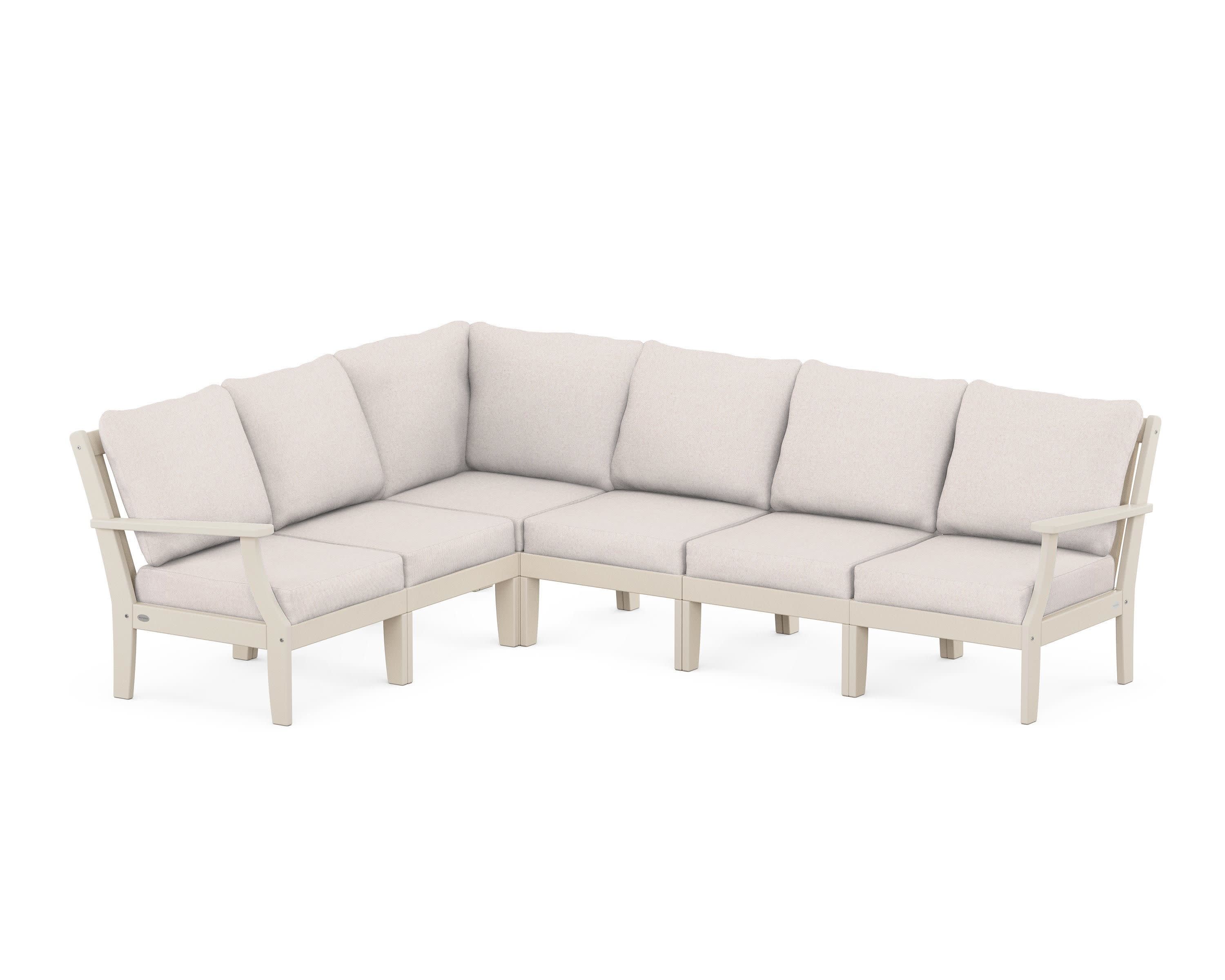 Braxton Modular 6-Piece Deep Seating Set in Sand / Dune Burlap