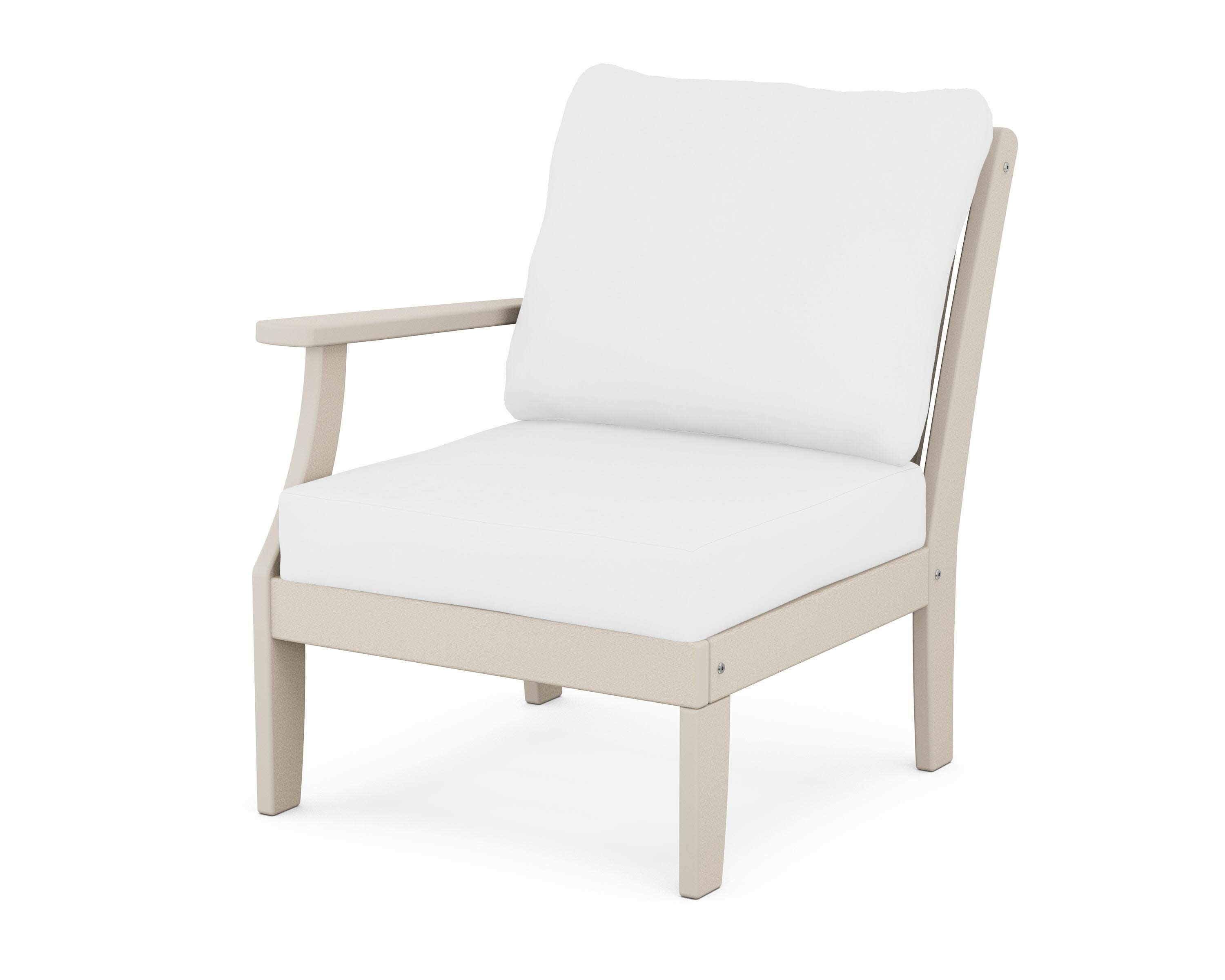 Braxton Modular Left Arm Chair in Sand / Natural