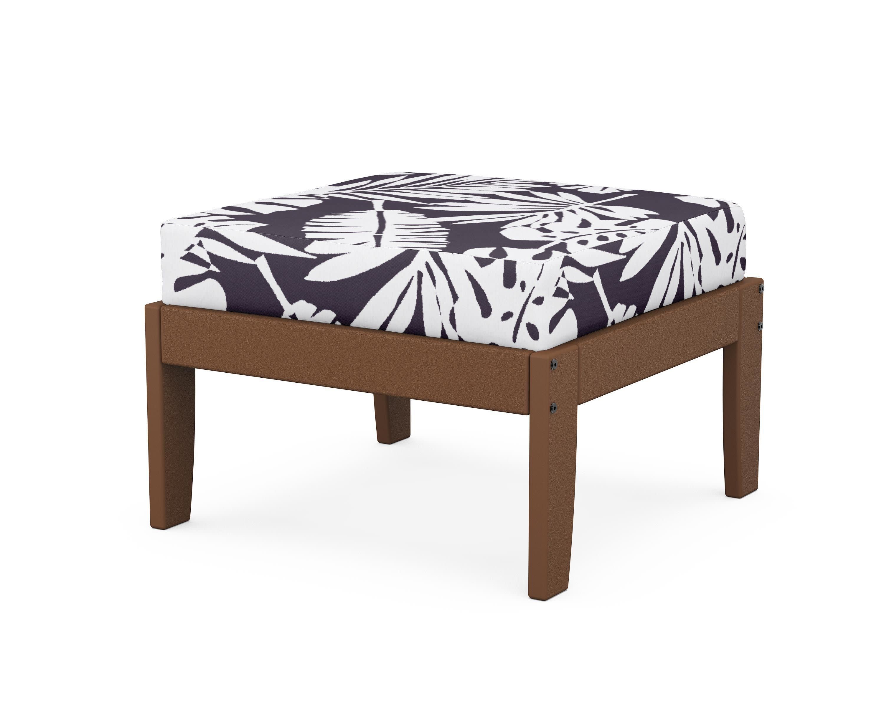 Modular Ottoman - Classic in Teak / Leaf Navy