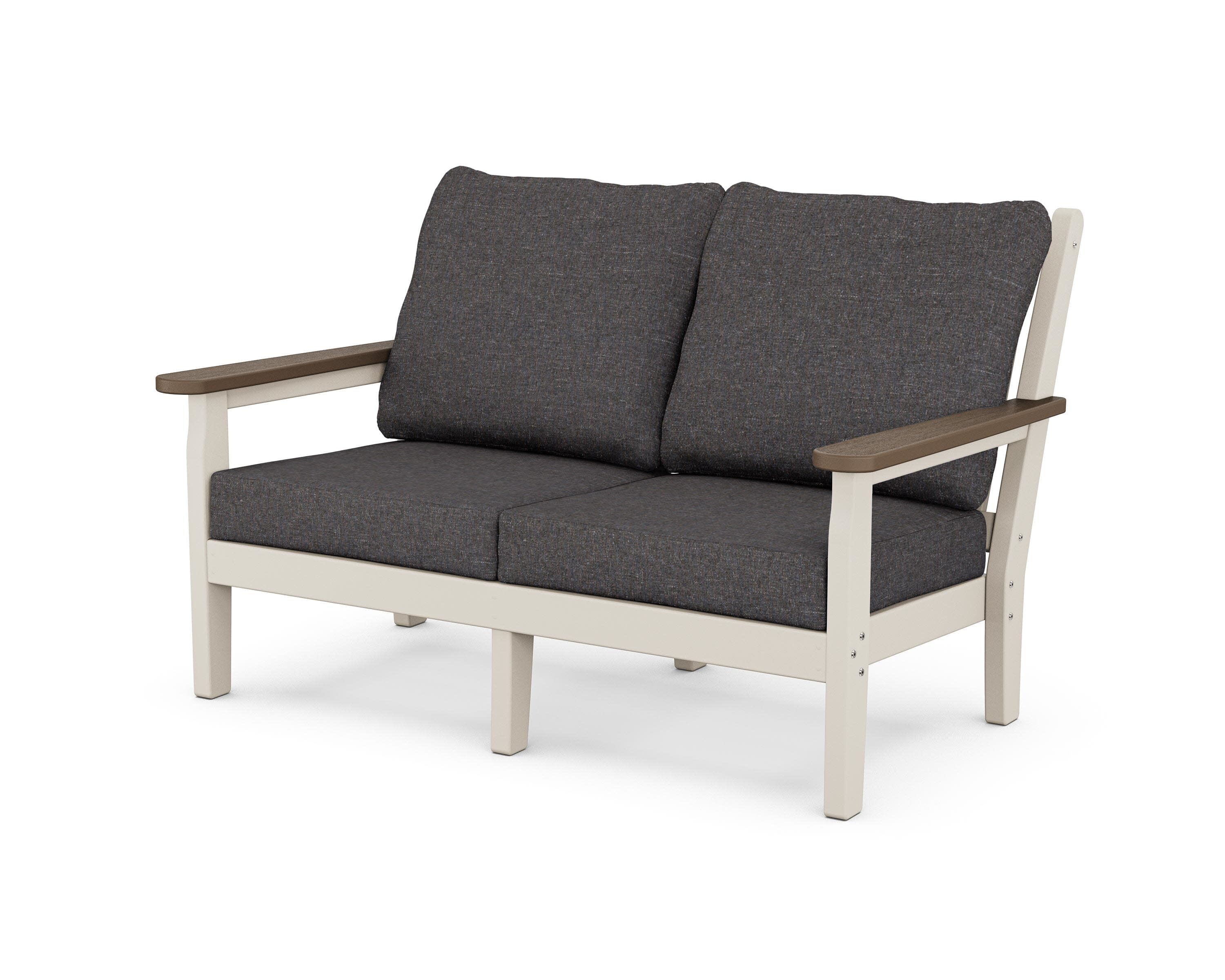 Chippendale Deep Seating Loveseat in Sand / Kona / Ash Charcoal