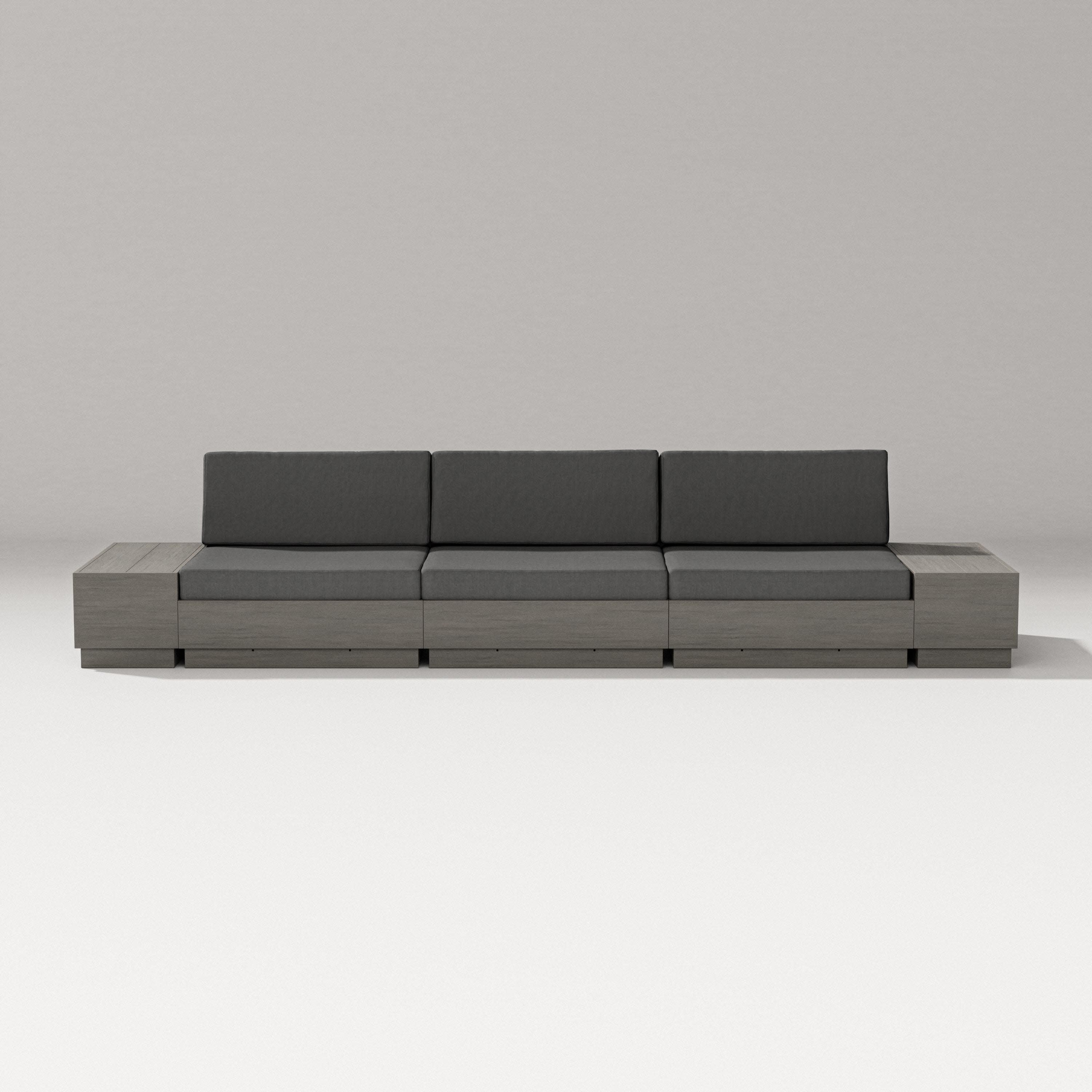 Elevate Straight Sectional in Driftwood / Spectrum Carbon