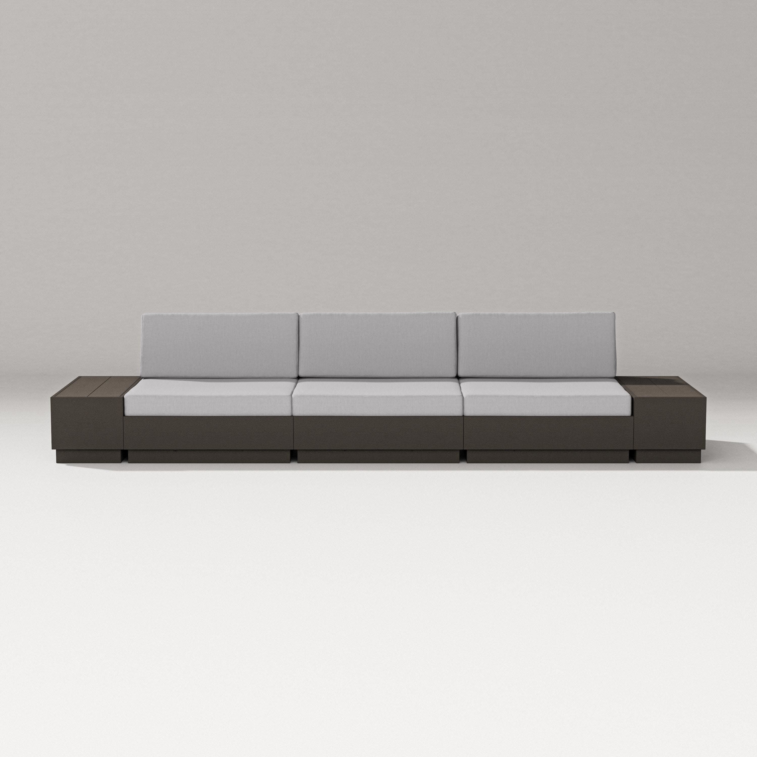Elevate Straight Sectional in Vintage Coffee / Granite