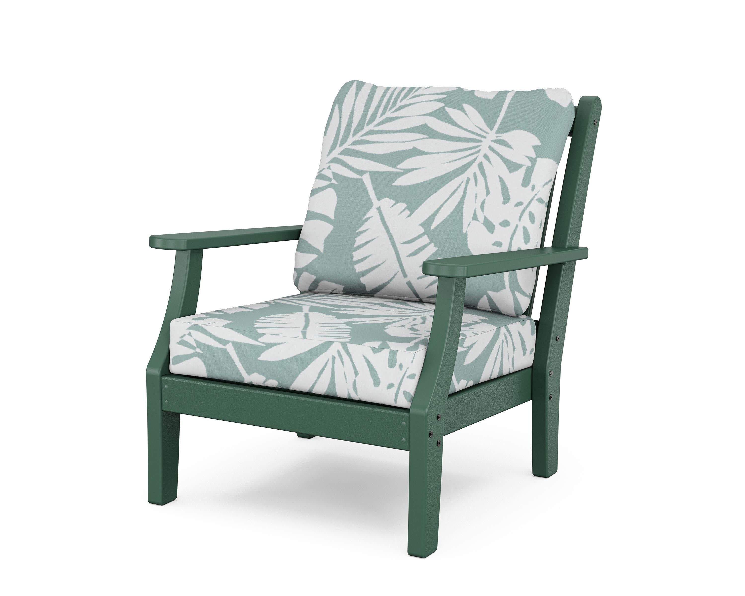 Wovendale Deep Seating Chair in Green / Leaf Glacier Spa