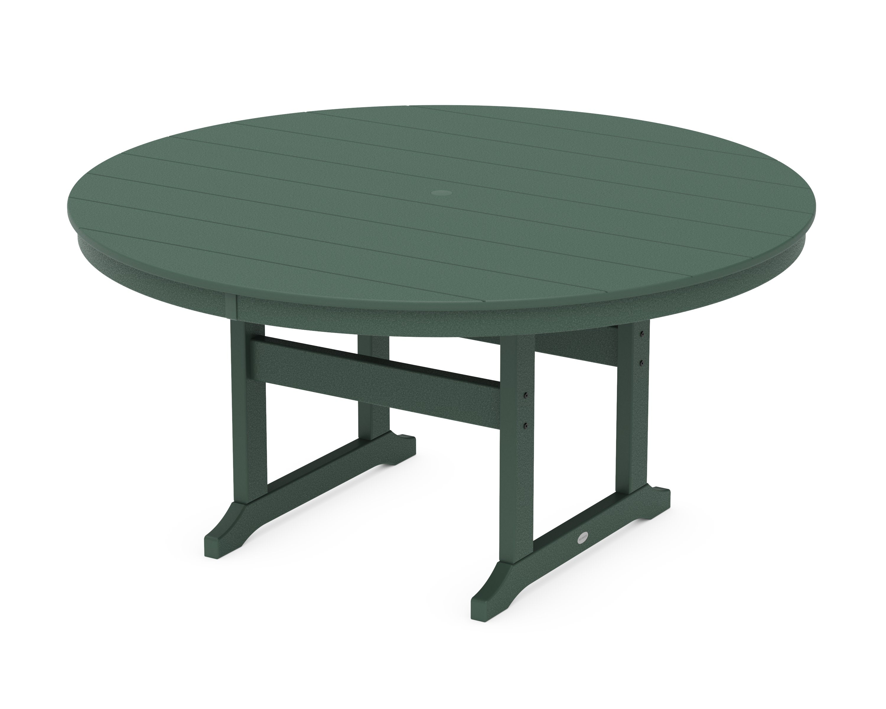 60" Round Farmhouse Dining Table in Green