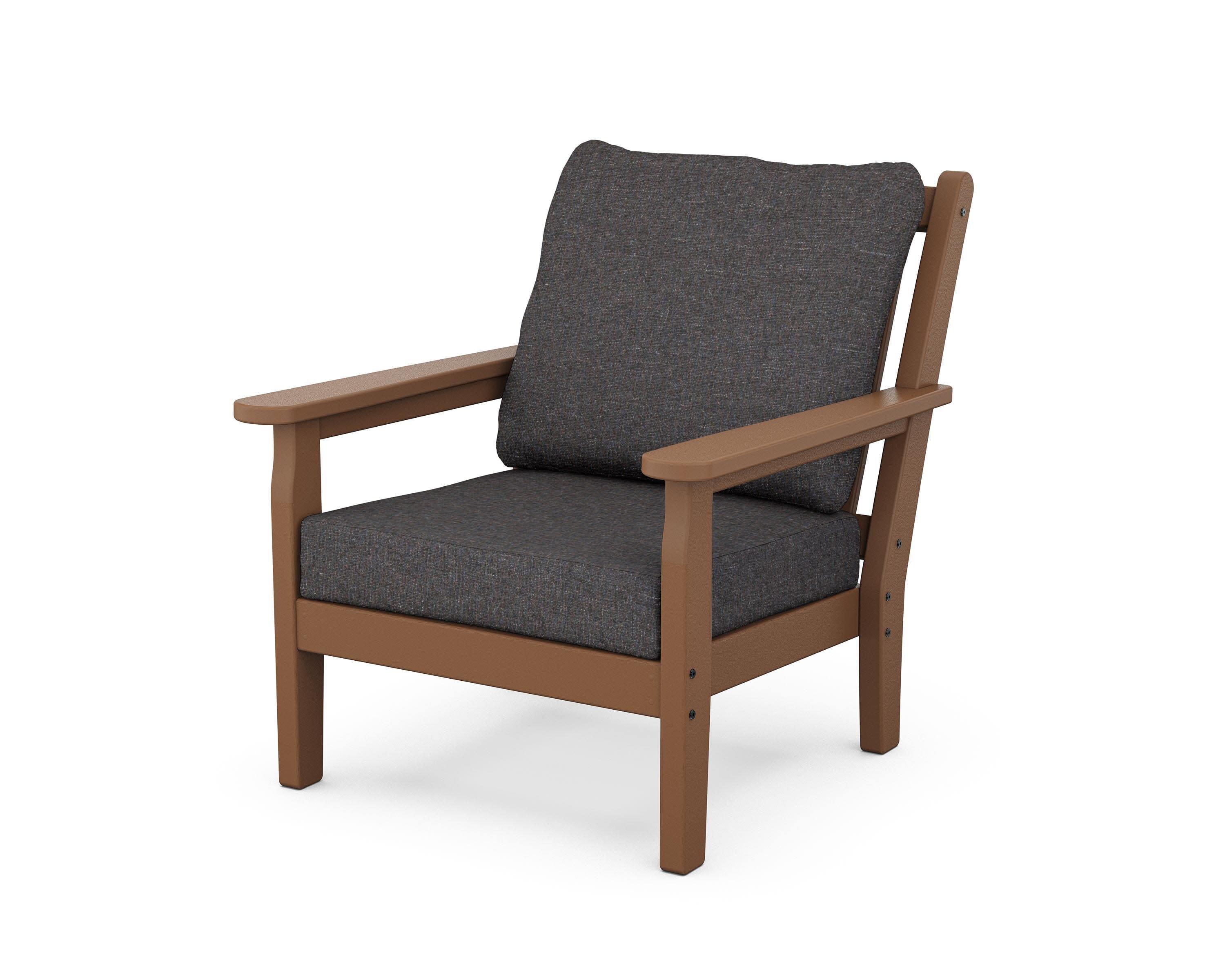 Chippendale Deep Seating Chair in Teak / Ash Charcoal