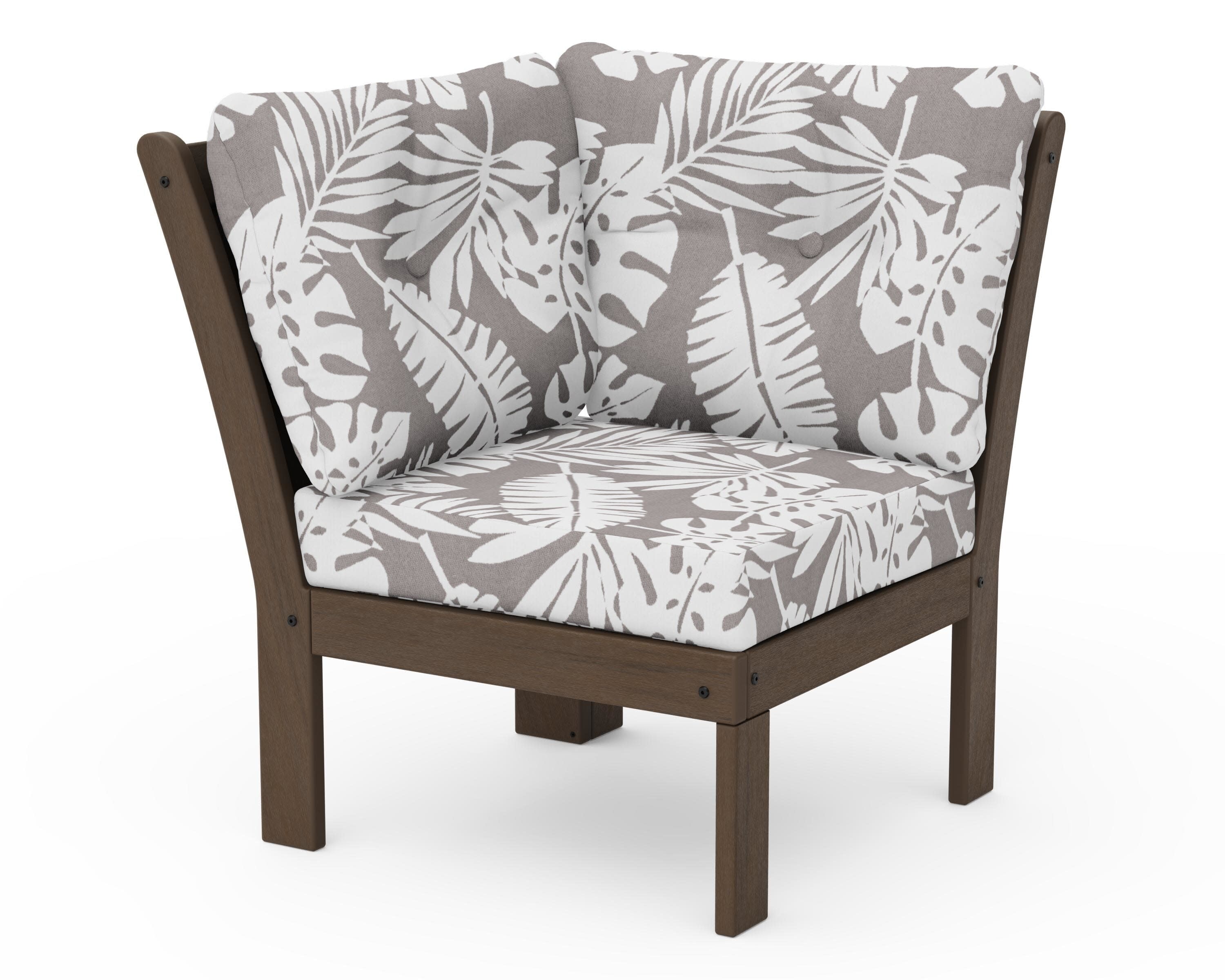 Vineyard Modular Corner Chair in Kona / Leaf Grey Mist