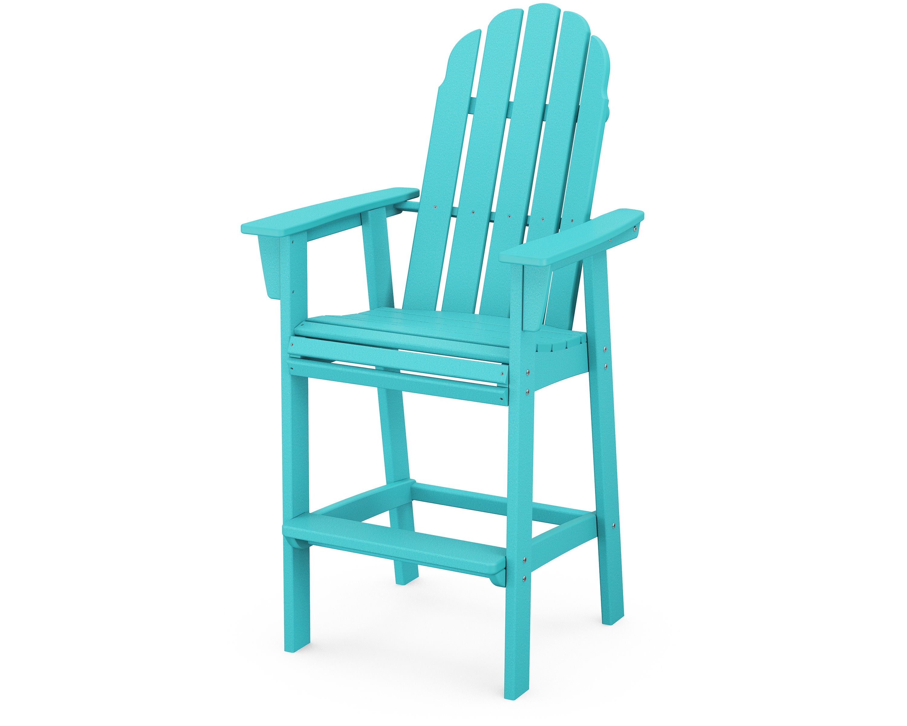 Vineyard Curveback Adirondack Bar Chair in Aruba