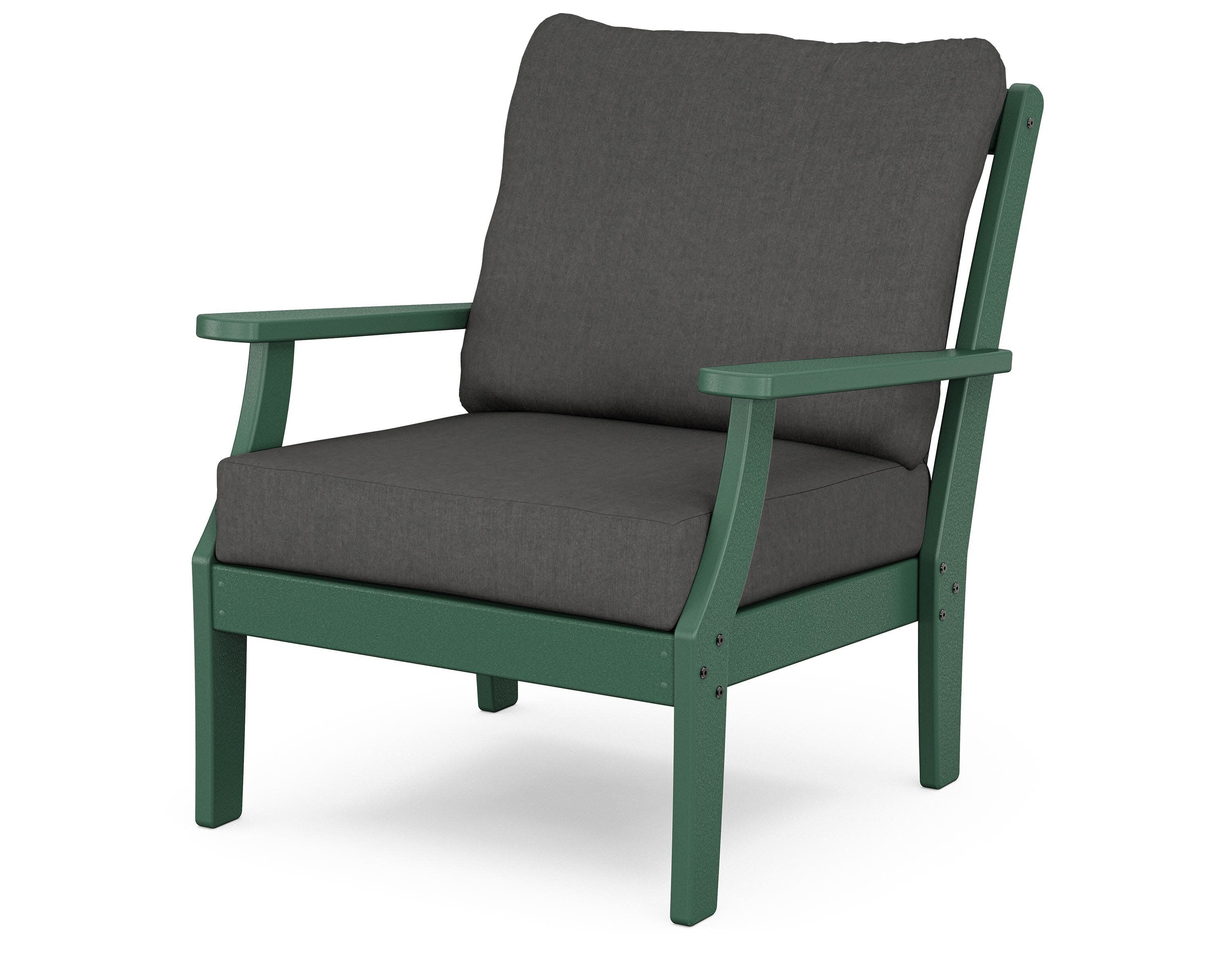 Braxton Deep Seating Chair in Green / Spectrum Carbon