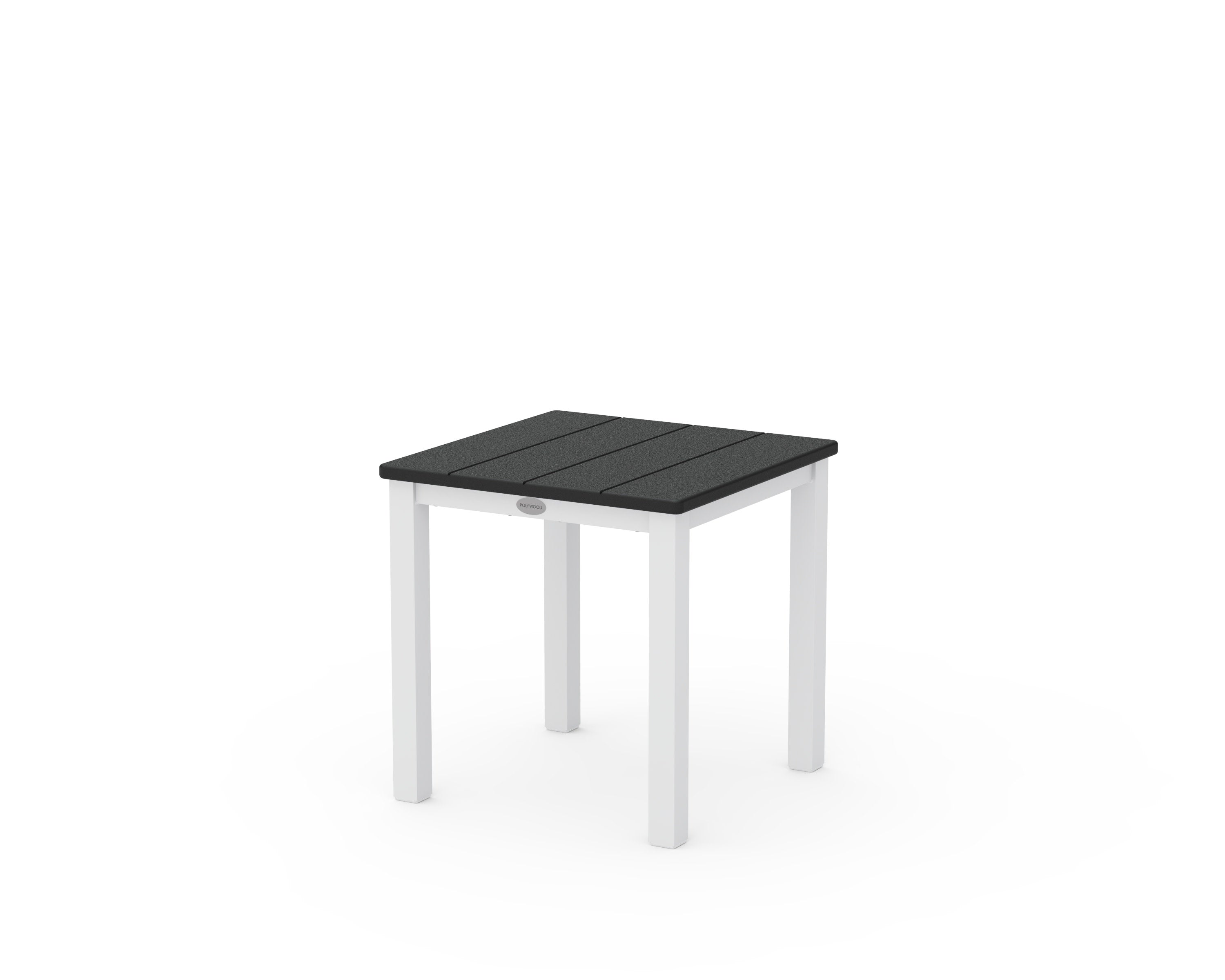 Main Street 18" Side Table in White / Black