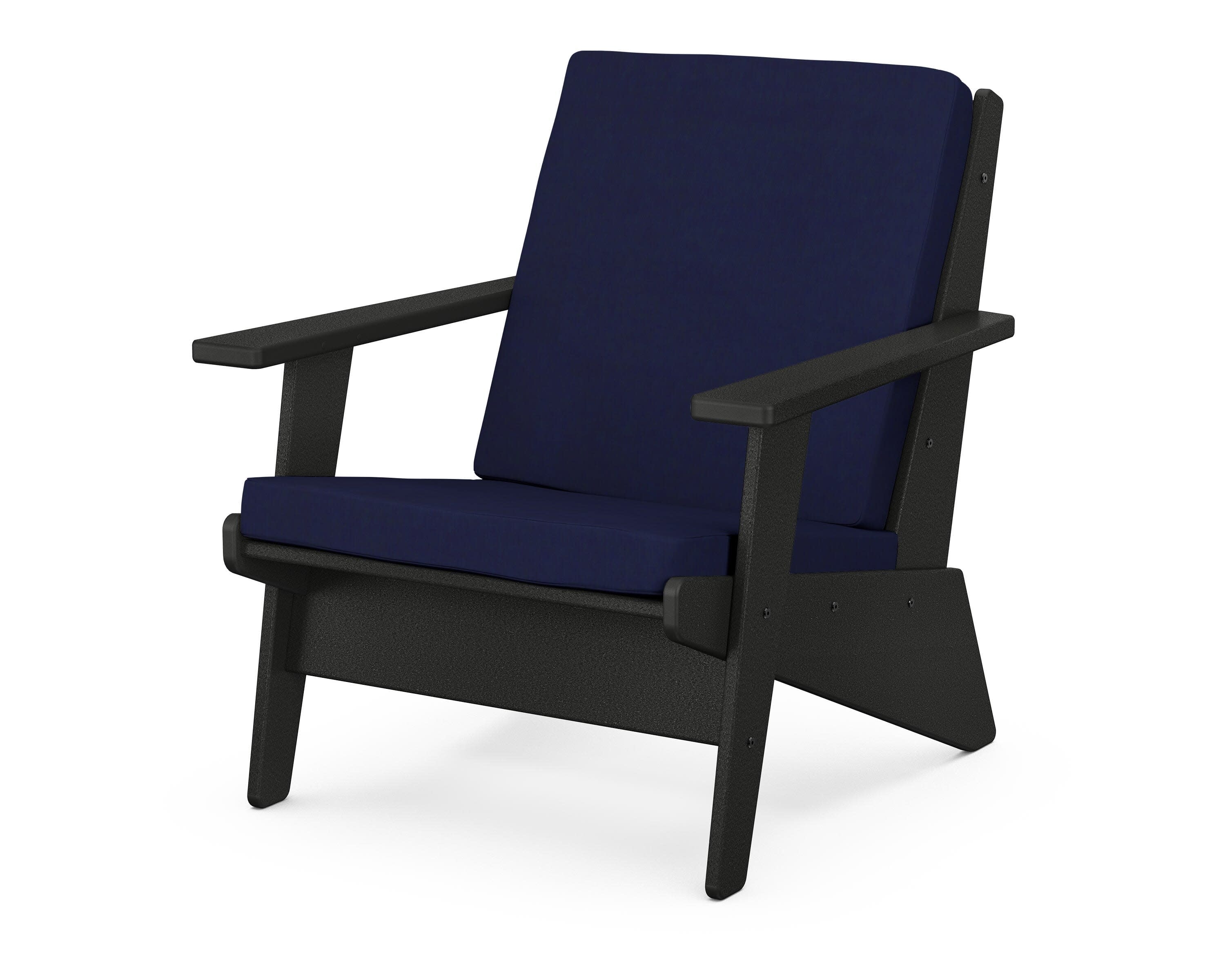 Riviera Modern Lounge Chair in Black / Navy