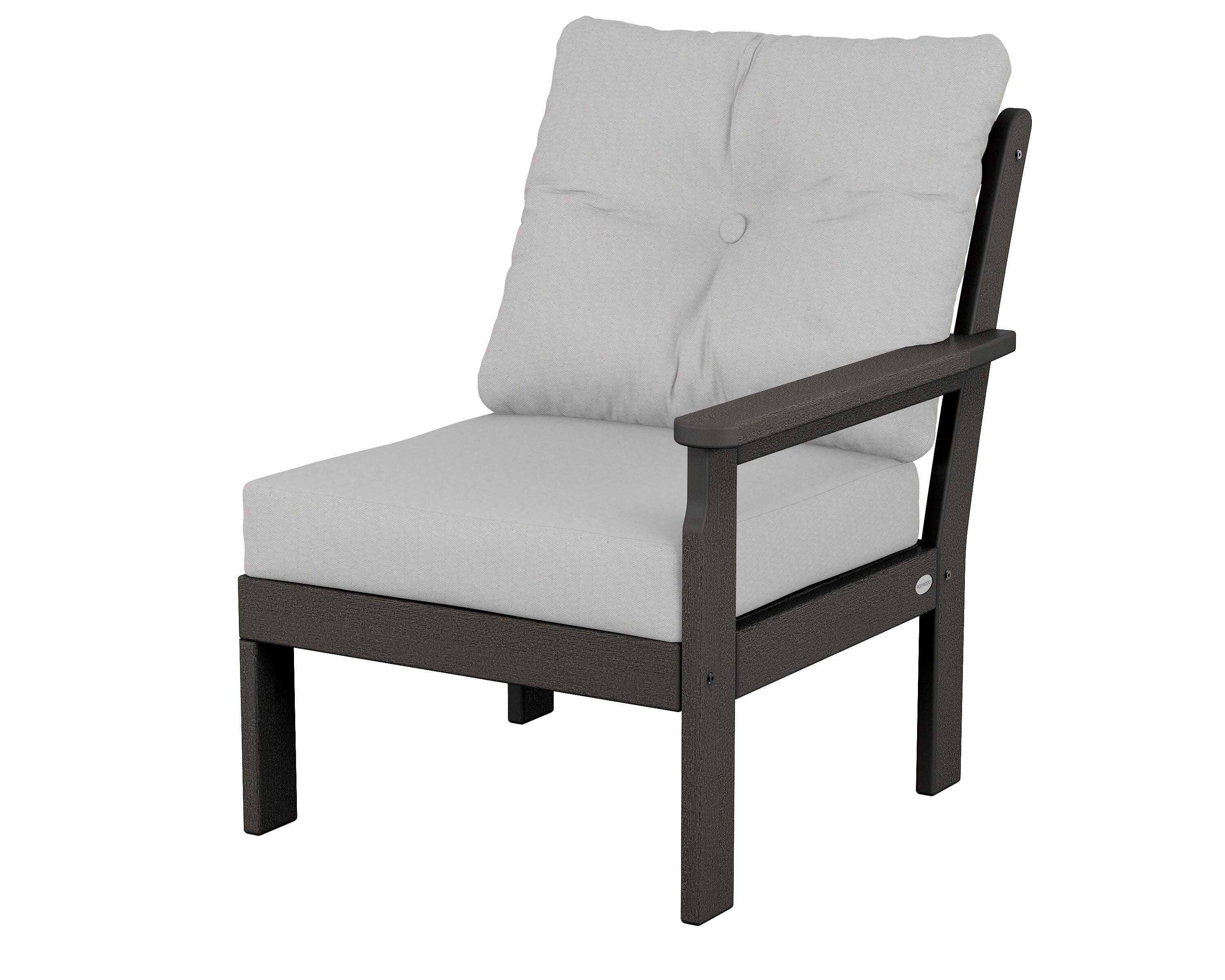 Vineyard Modular Right Arm Chair in Vintage Coffee / Diamond in the Rough