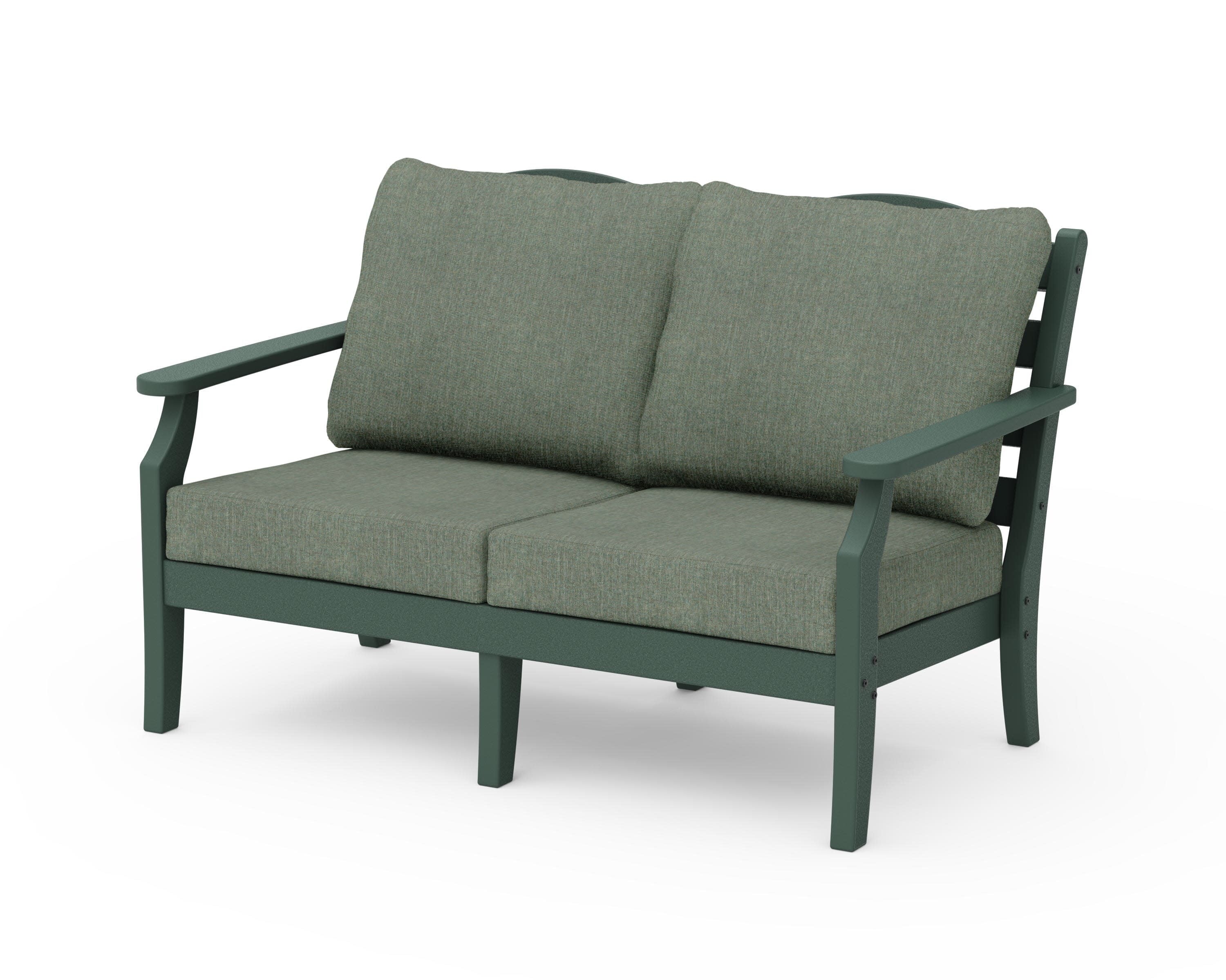 Savannah Deep Seating Loveseat in Green / Cast Sage