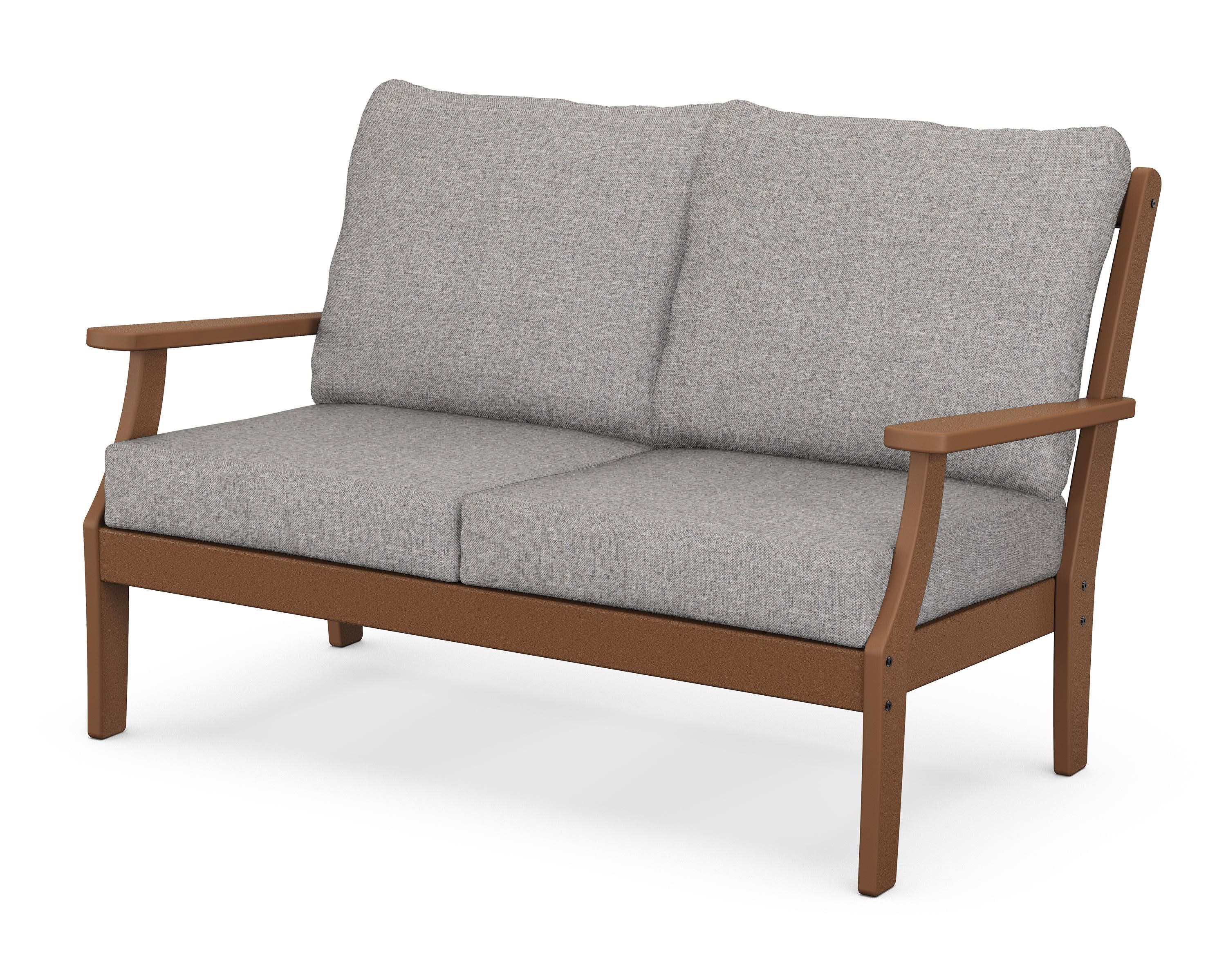 Braxton Deep Seating Loveseat in Teak / Grey Mist