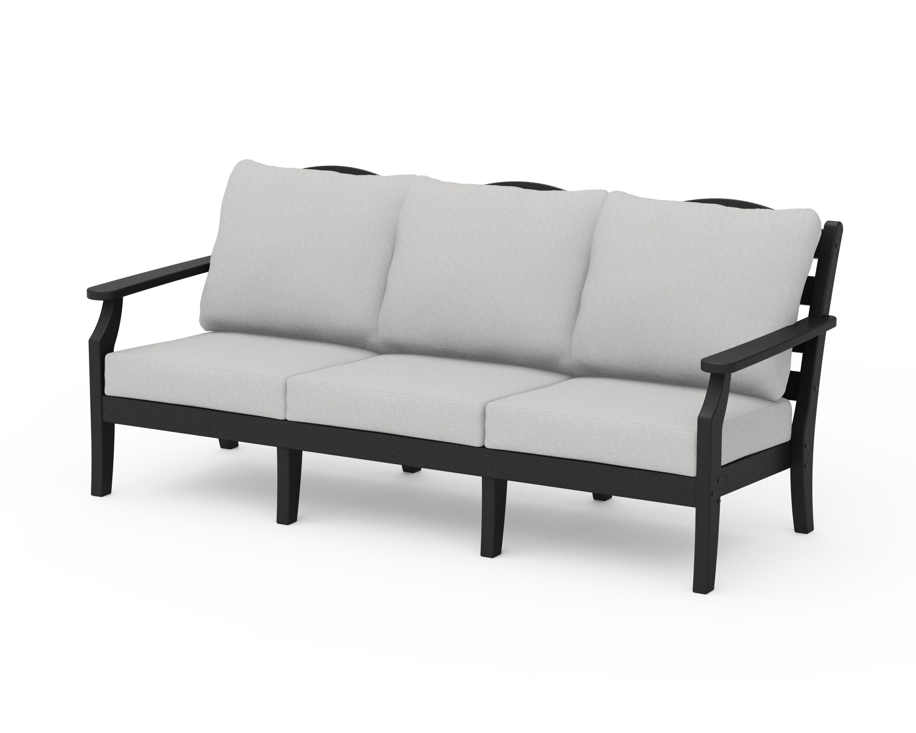 Savannah Deep Seating Sofa in Black / Diamond in the Rough