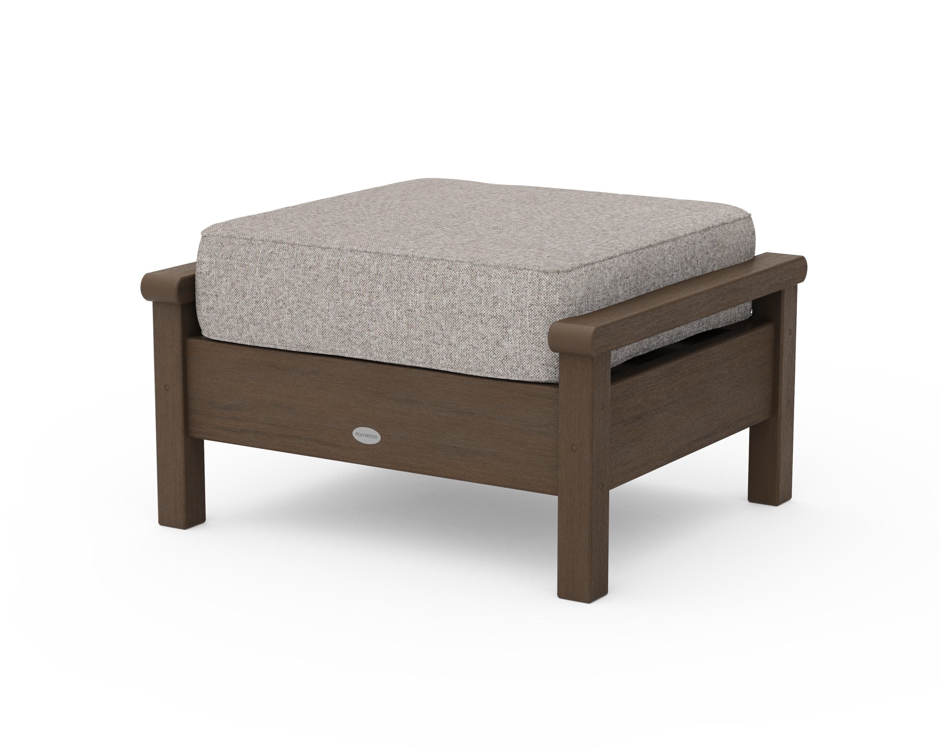 Harbour Deep Seating Ottoman in Kona / Weathered Tweed