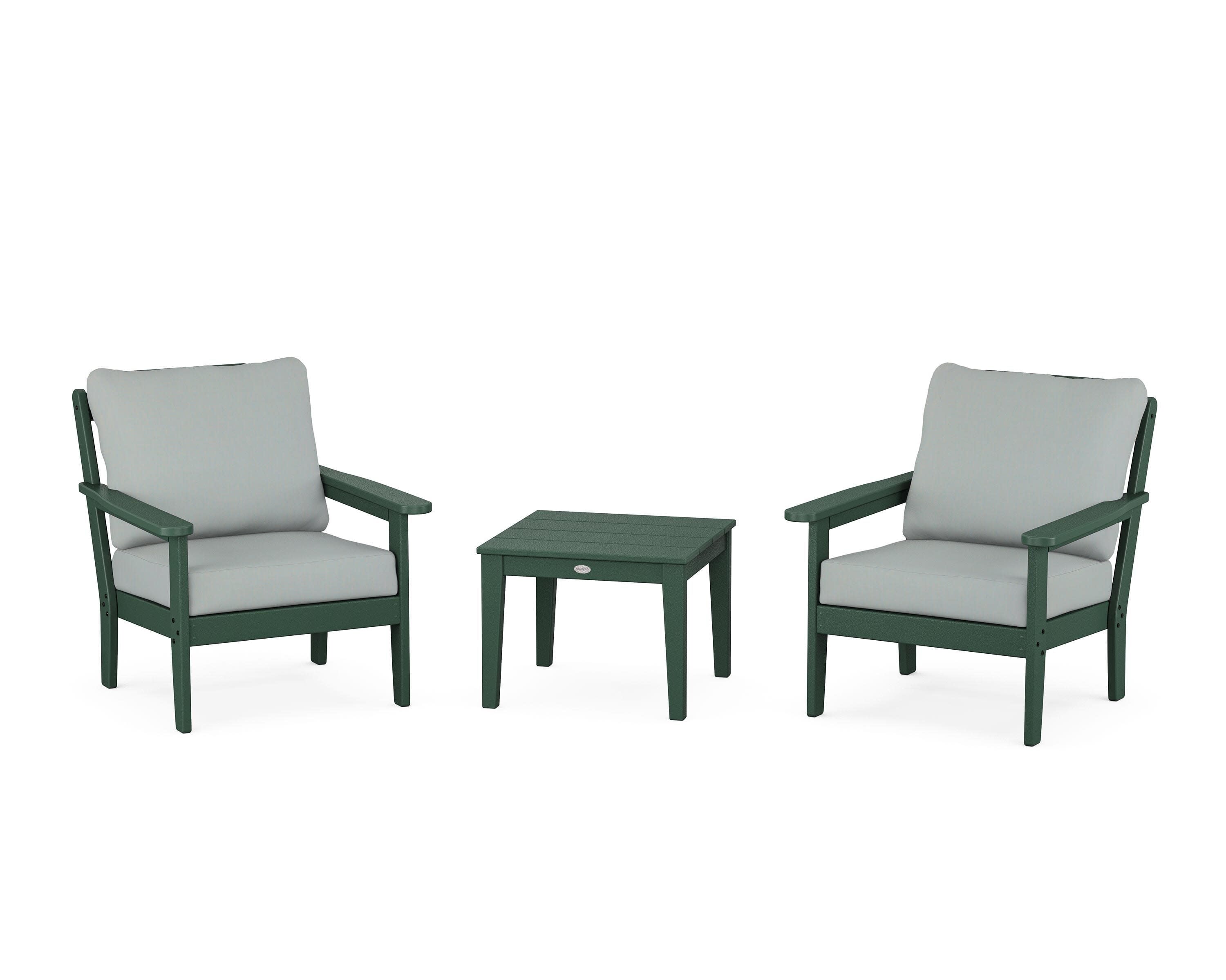 Cottage 3-Piece Deep Seating Set in Green / Spa