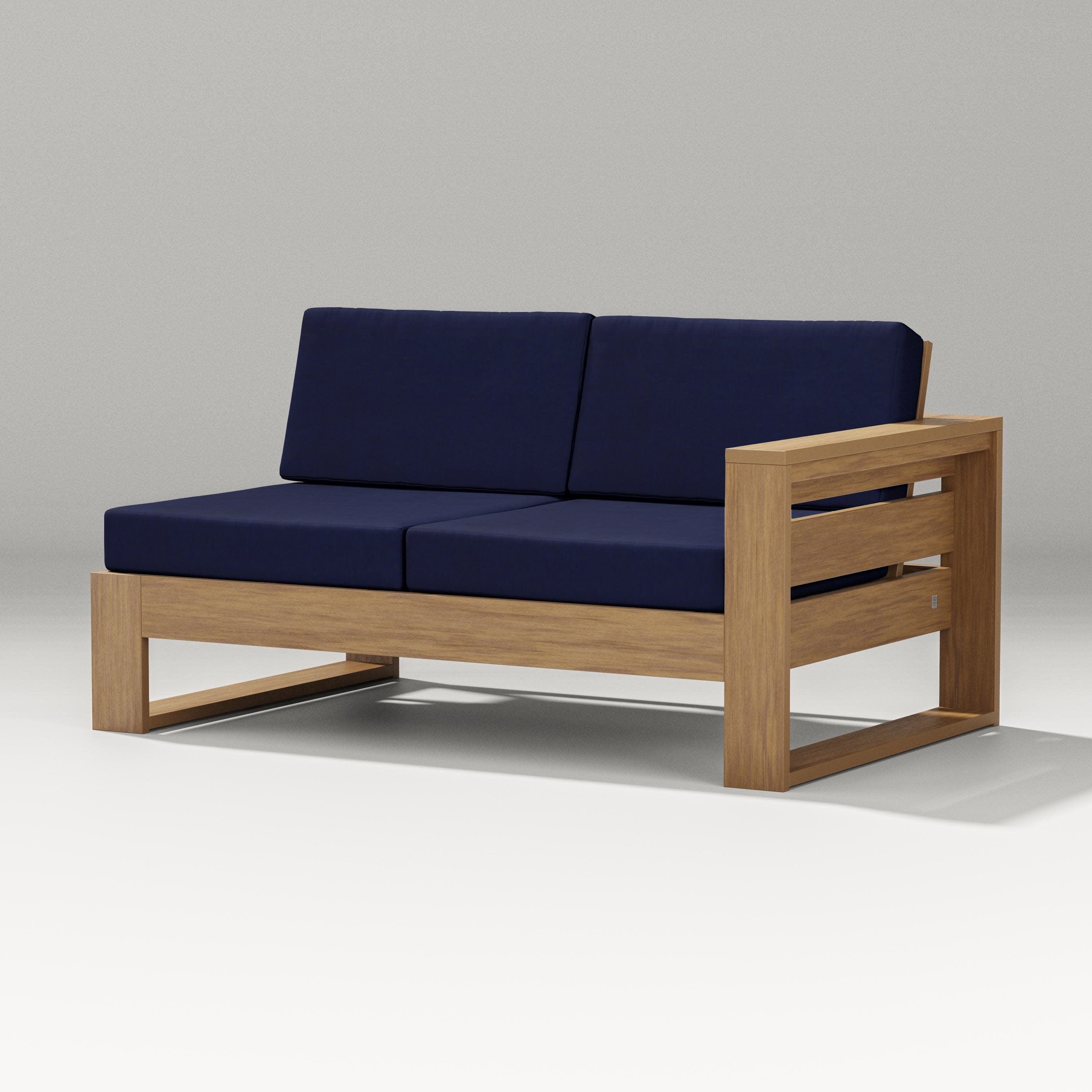Latitude Modular Right Arm Loveseat in Natural / Navy