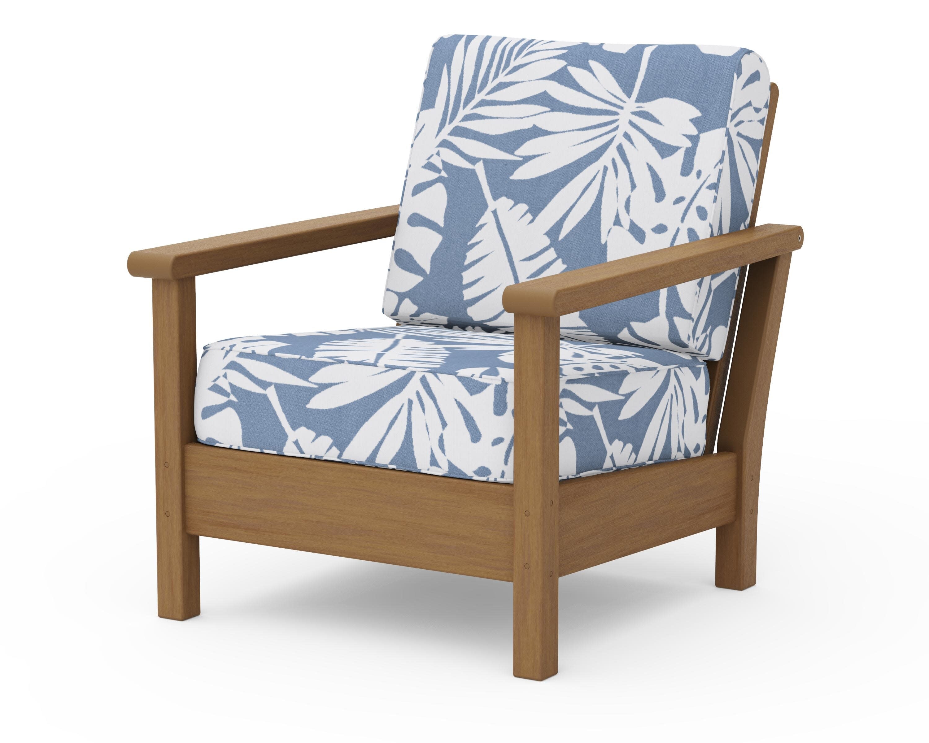 Harbour Deep Seating Chair in Natural / Leaf Sky Blue