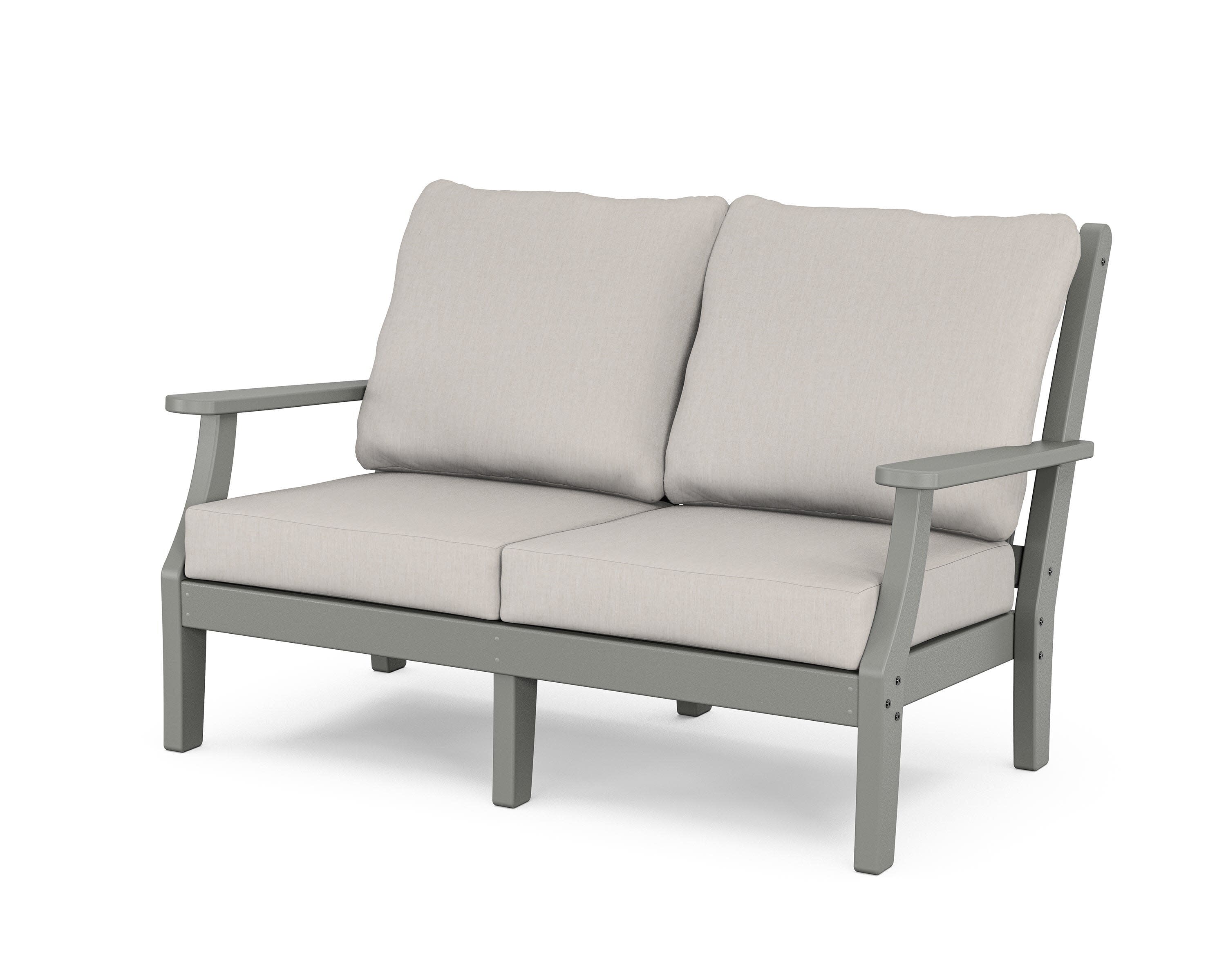 Wovendale Deep Seating Loveseat in Slate Grey / Cast Ash